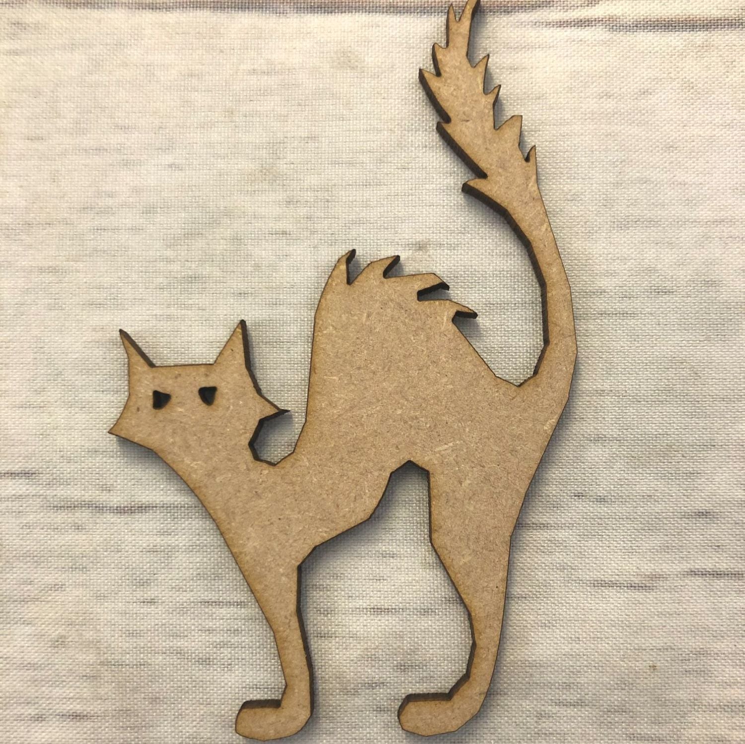 Witches Cat 2 Wooden Craft Shape