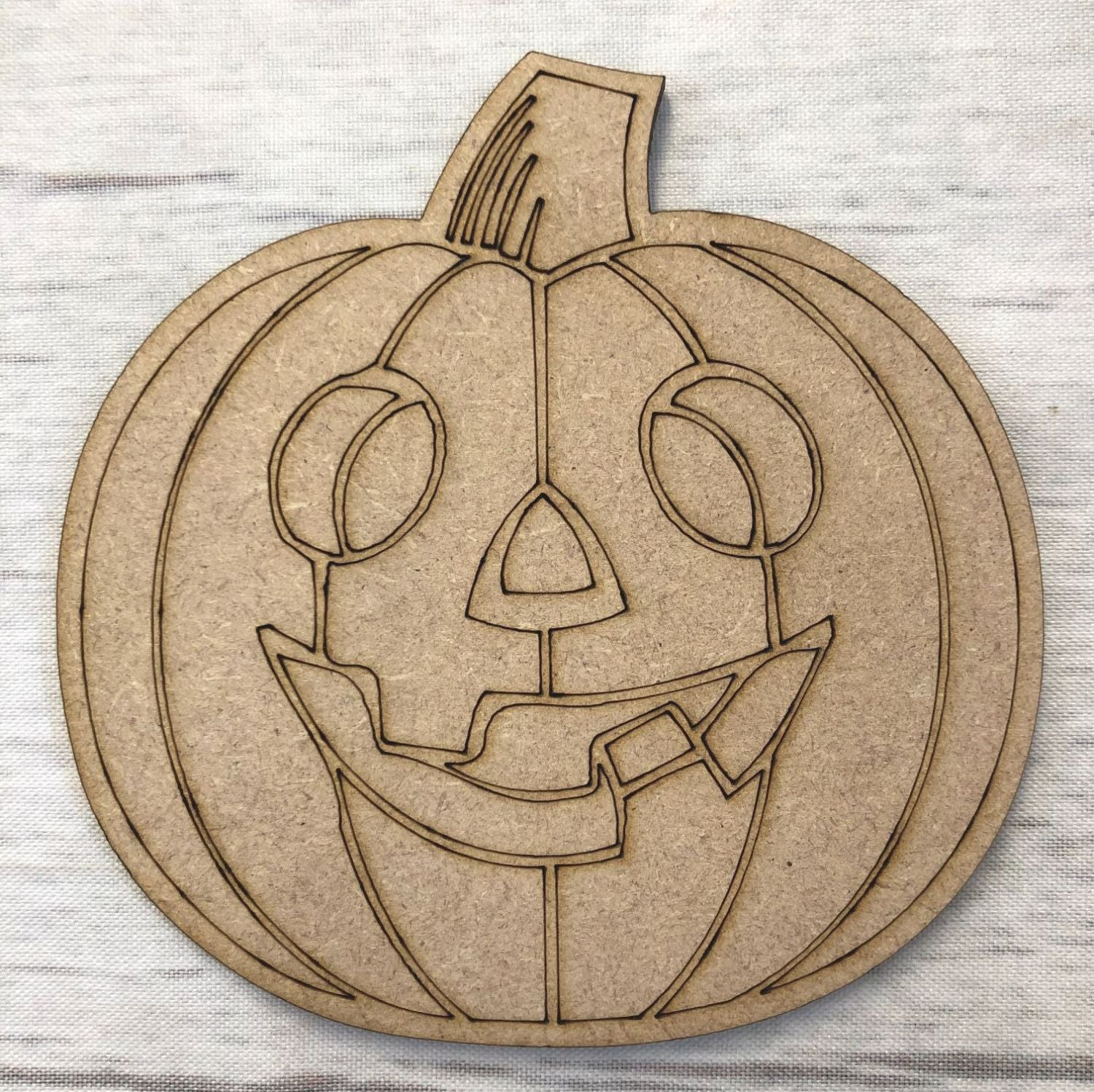 Pumpkin - engraved Wooden Craft Shape