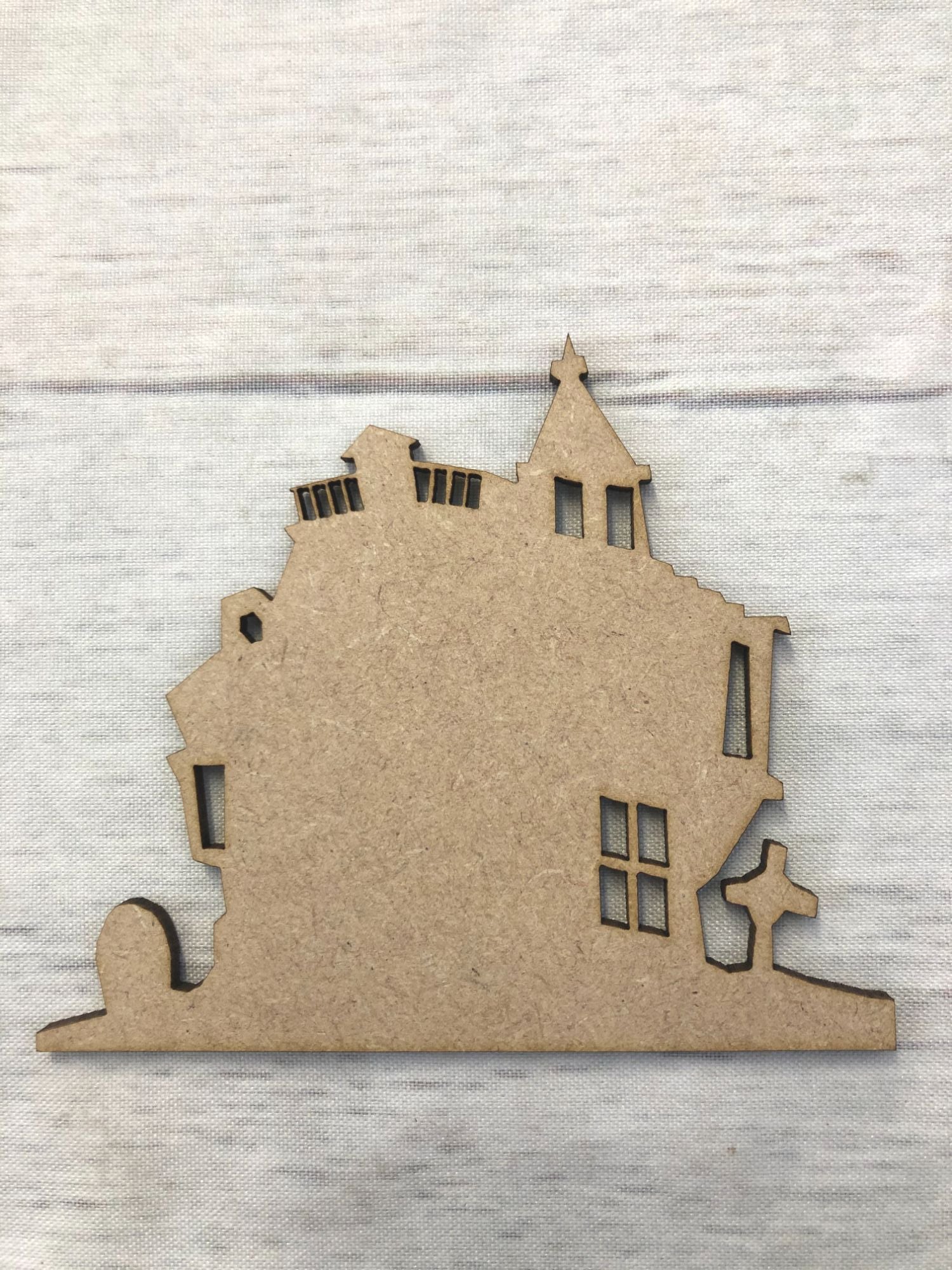Spooky House Wooden Craft Shape
