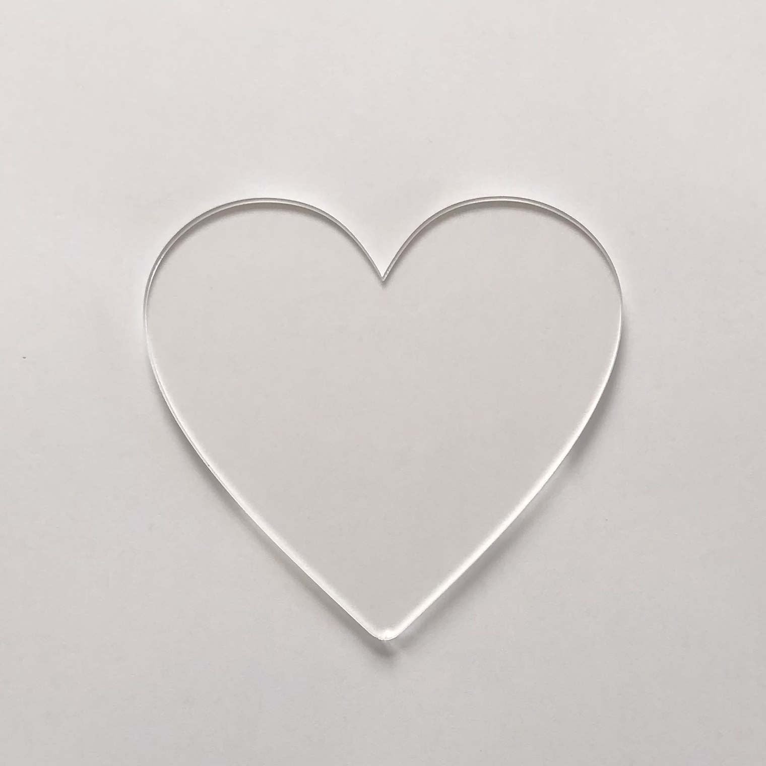Clear Acrylic Heart Acrylic Craft Shape