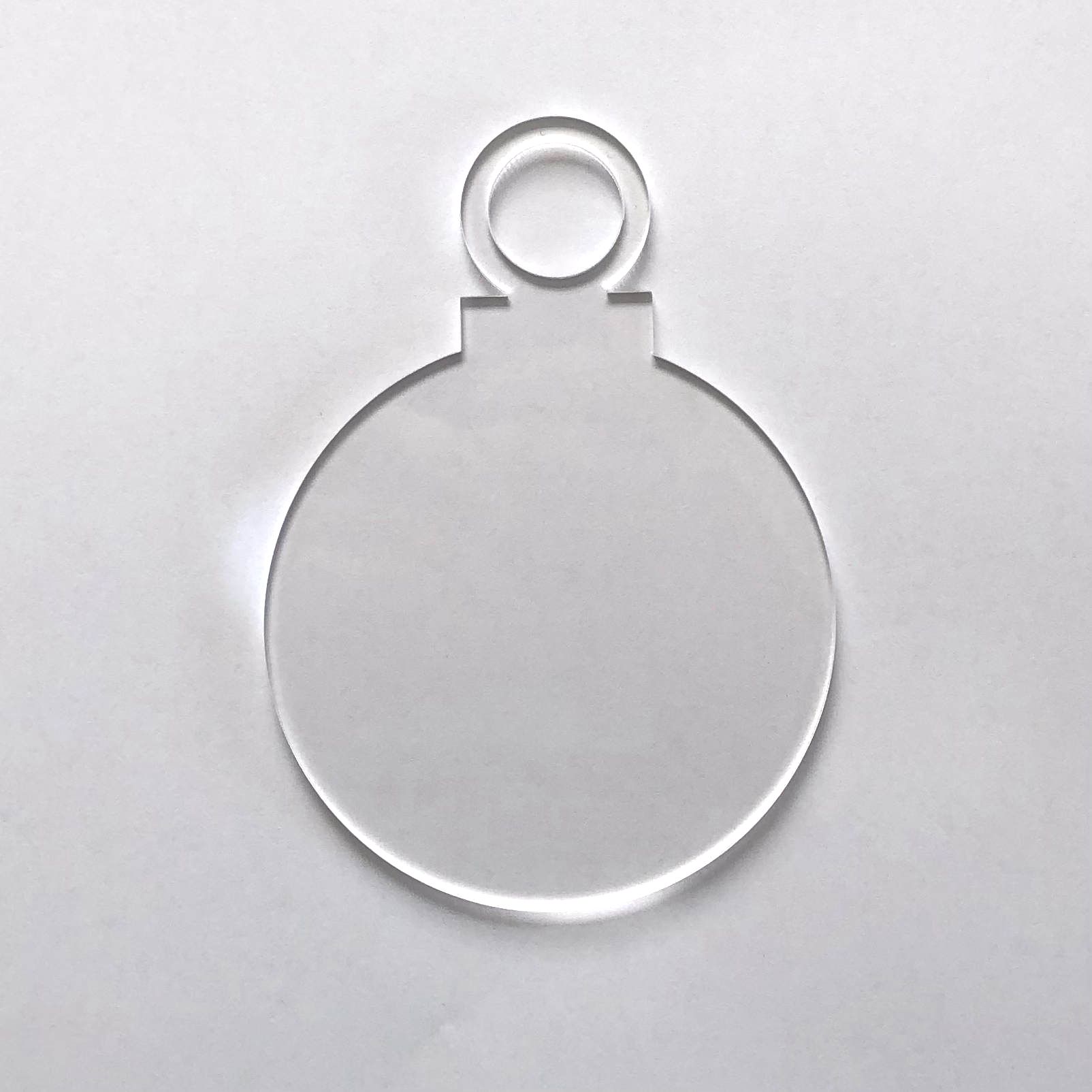 Clear Acrylic Bauble 2 Acrylic Craft Shape