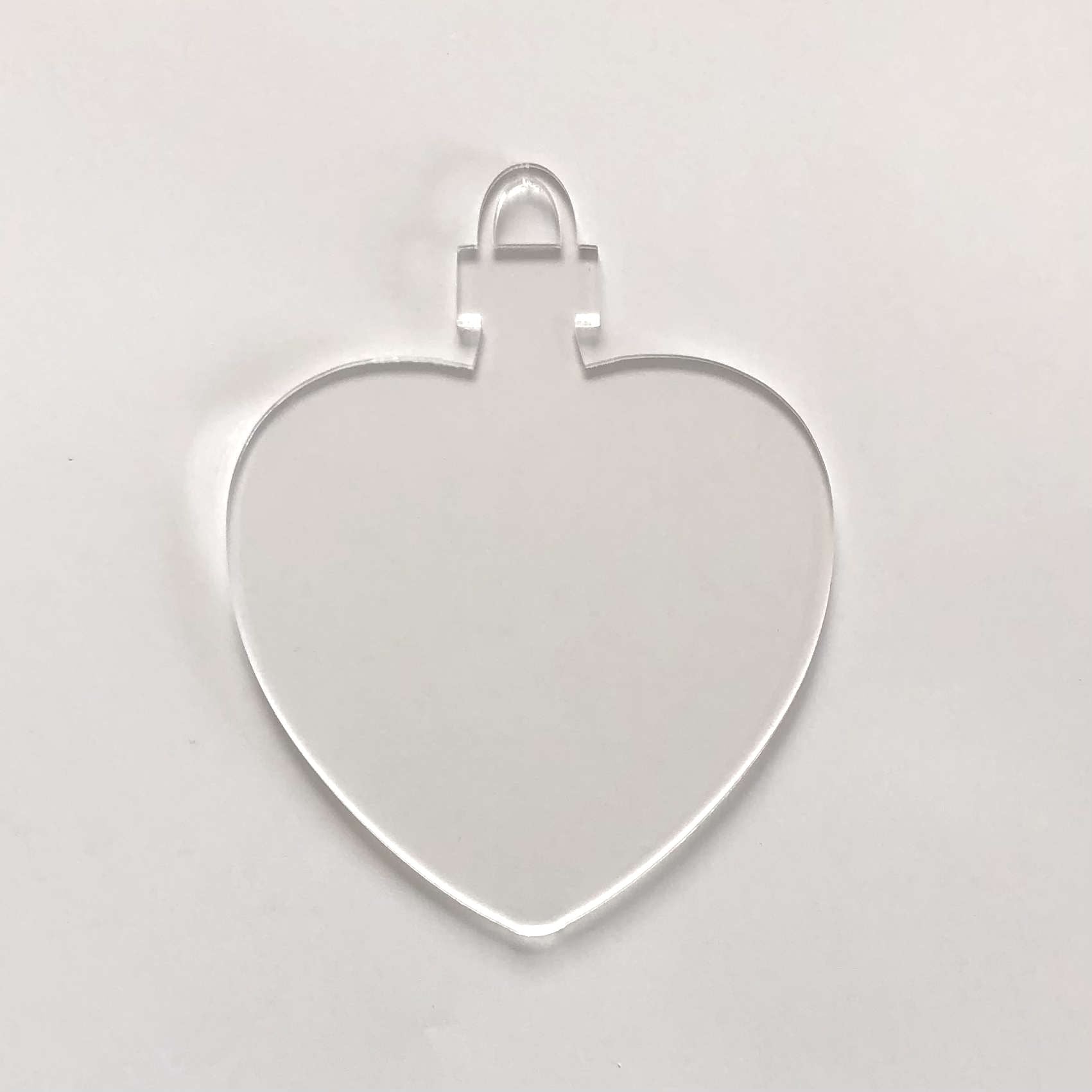 Clear Acrylic Bauble 4 (Heart) Acrylic Craft Shape
