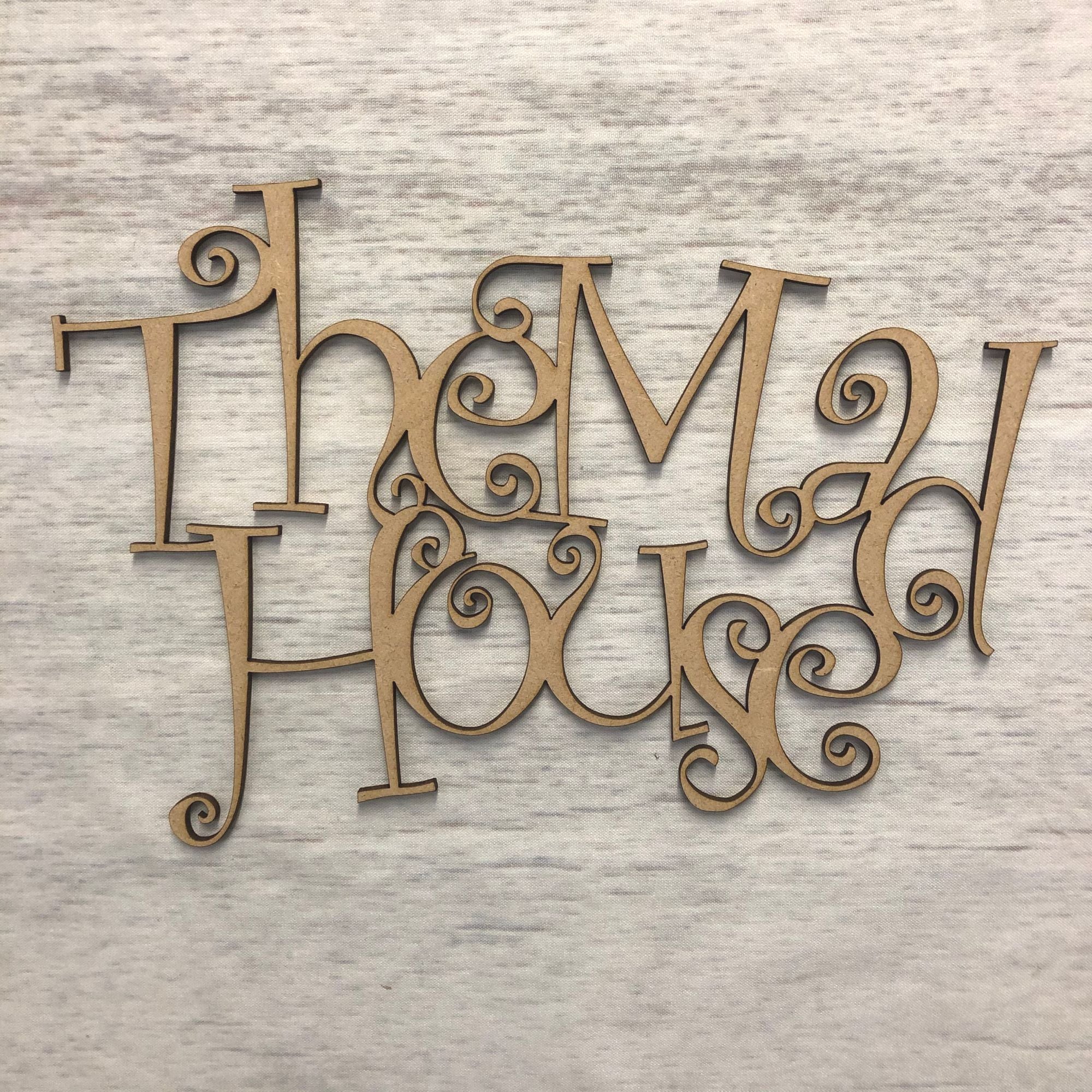 The Mad House door Plaque Wooden Craft Shape