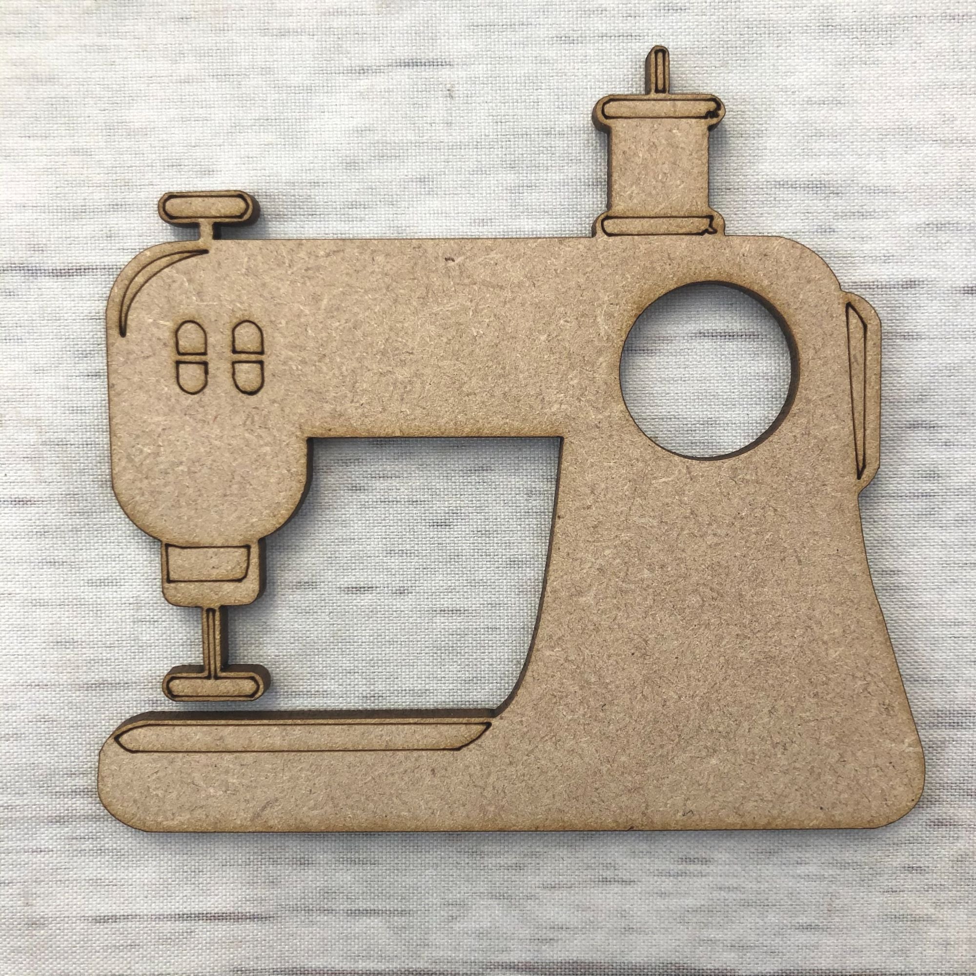 Sewing machine -  engraved Wooden Craft Shape