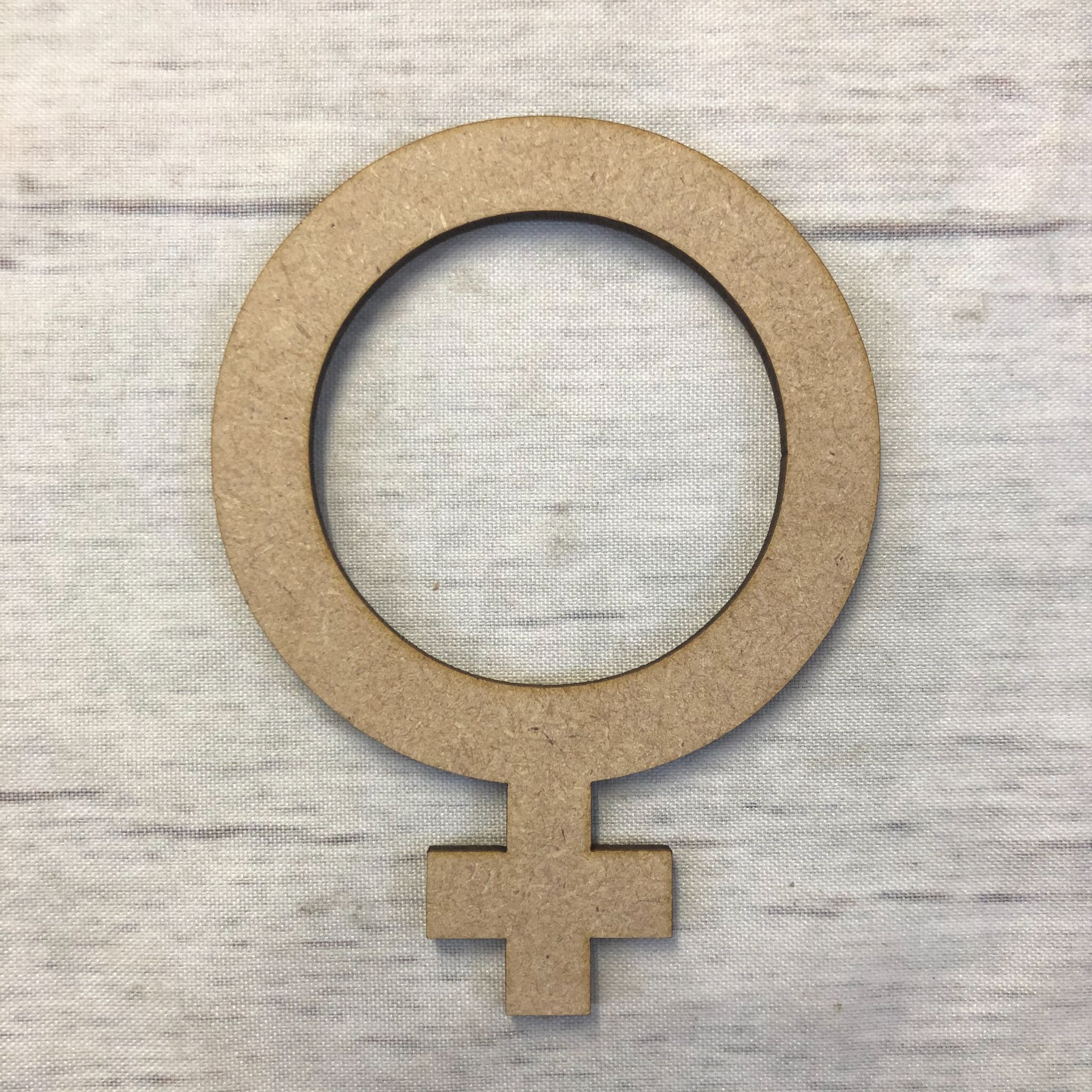 Gender Symbol - Female Wooden Craft Shape