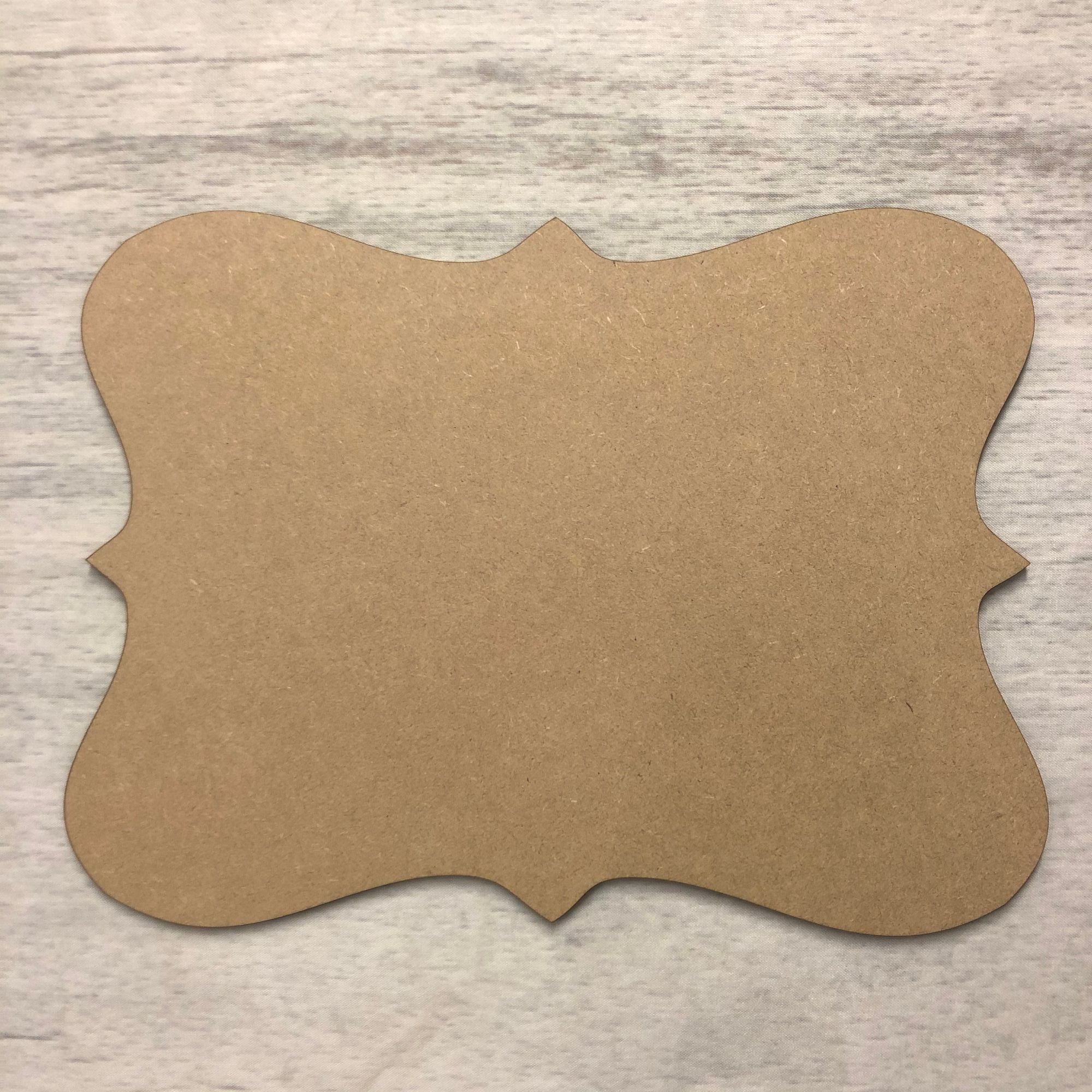 Blank name plaque - Scalloped Wooden Craft Shape