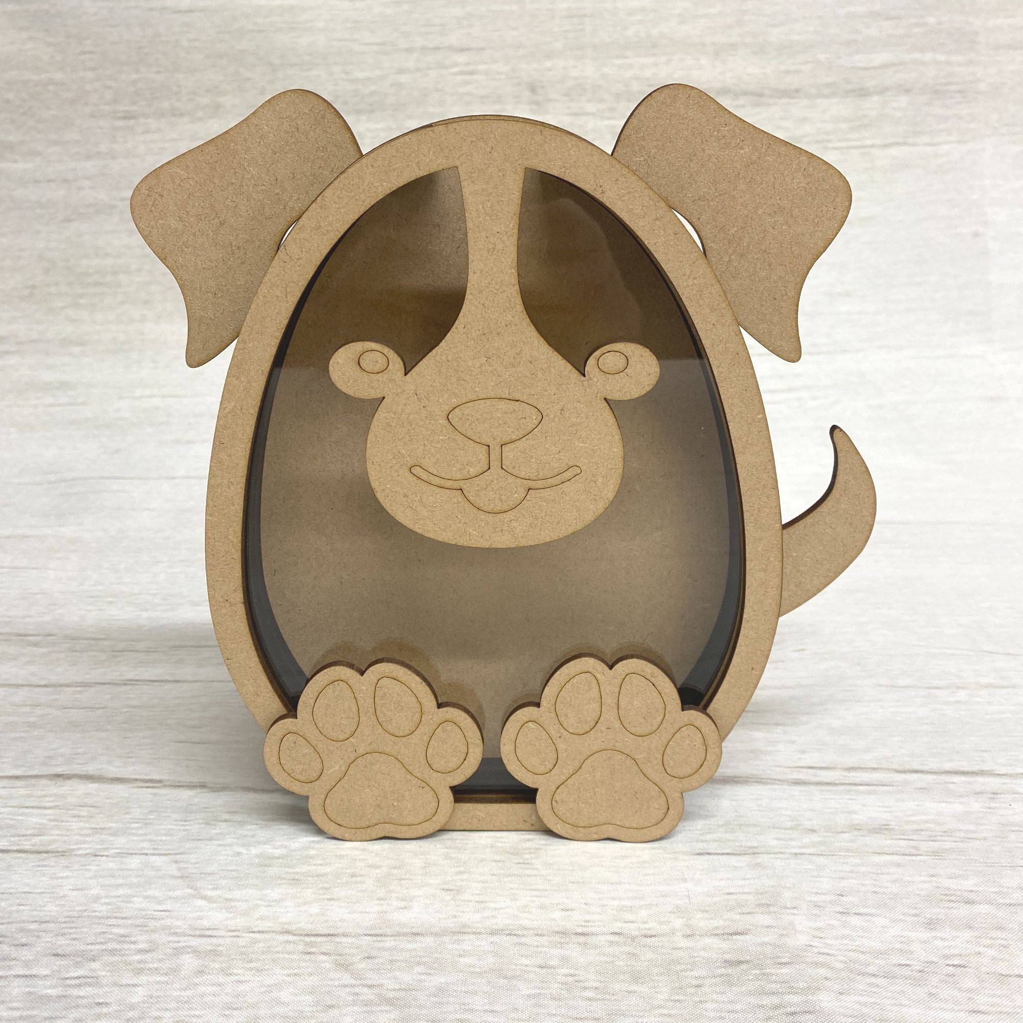 Fillable Dog Wooden Craft Shape