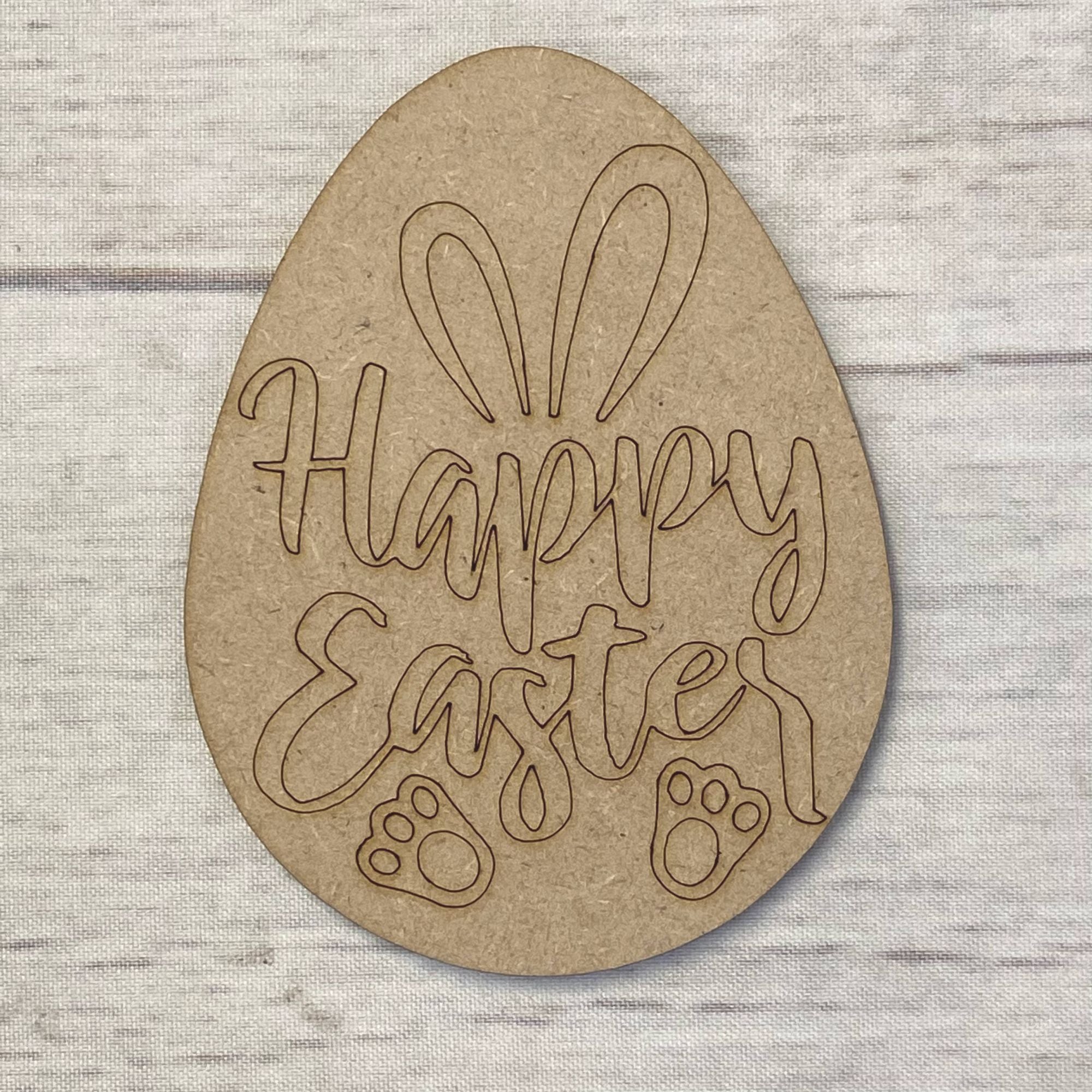 Easter Egg 7 - engraved Wooden Craft Shape