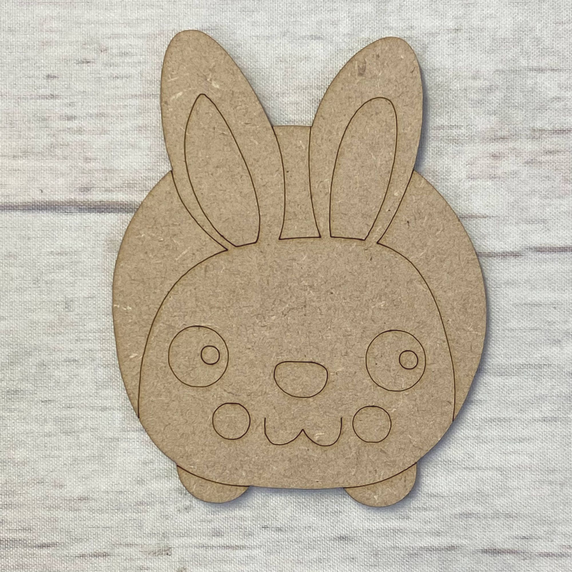 Rabbit 5 - engraved Wooden Craft Shape