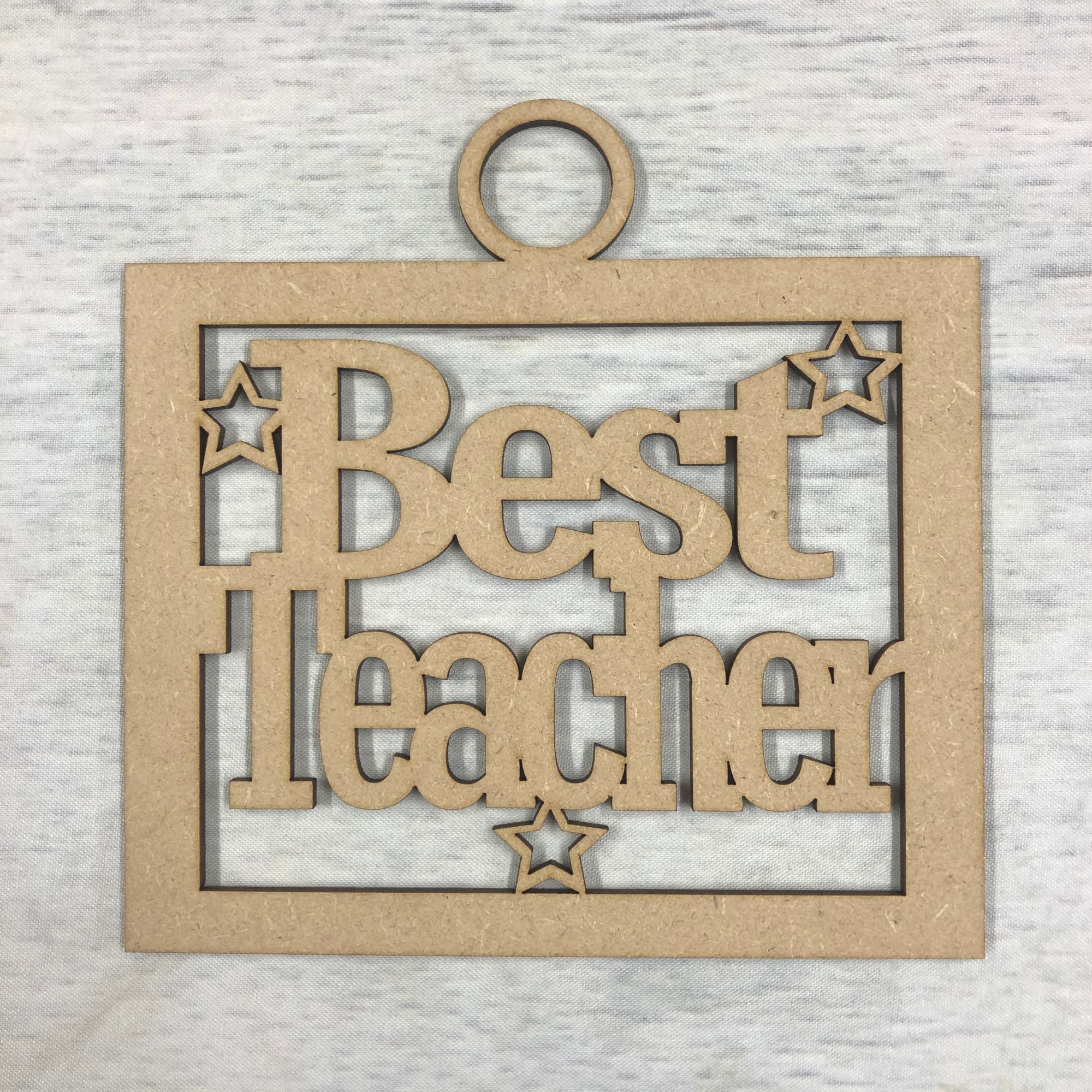 Best Teacher' craft hanger