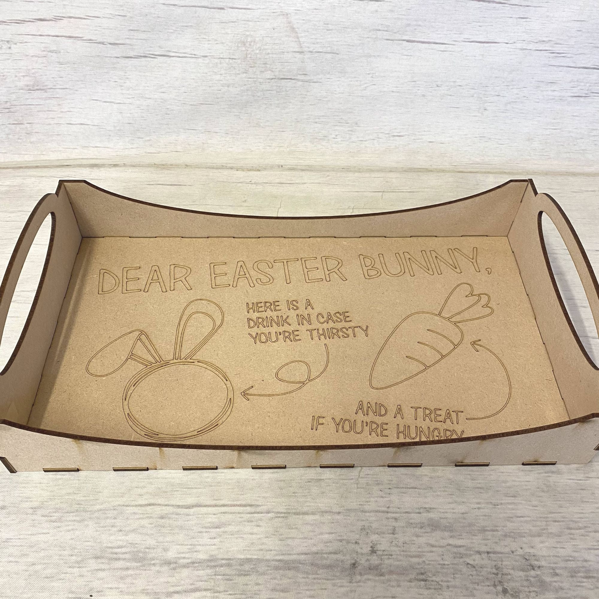 Easter Bunny tray Wooden Craft Shape