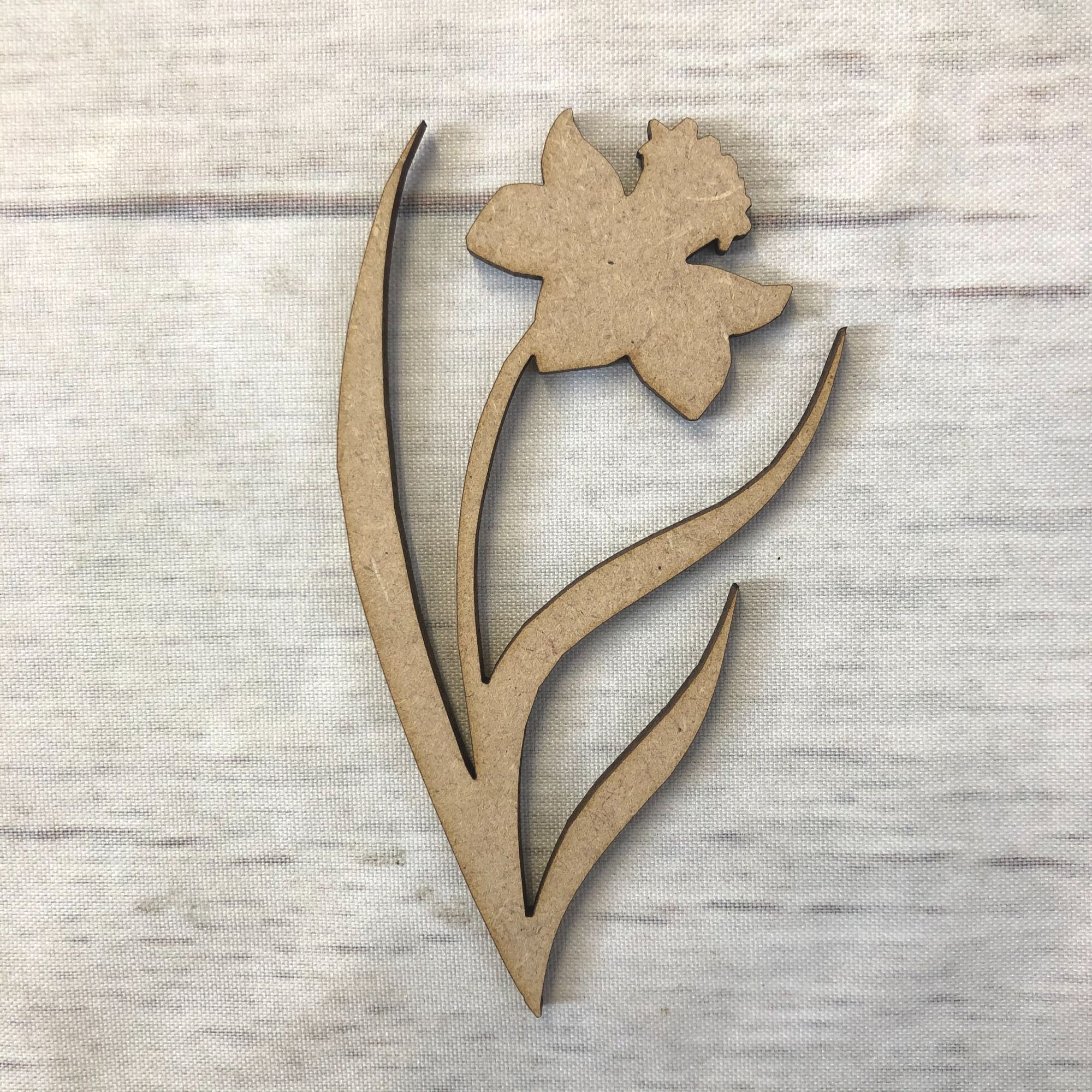 Daffodil flower Wooden Craft Shape
