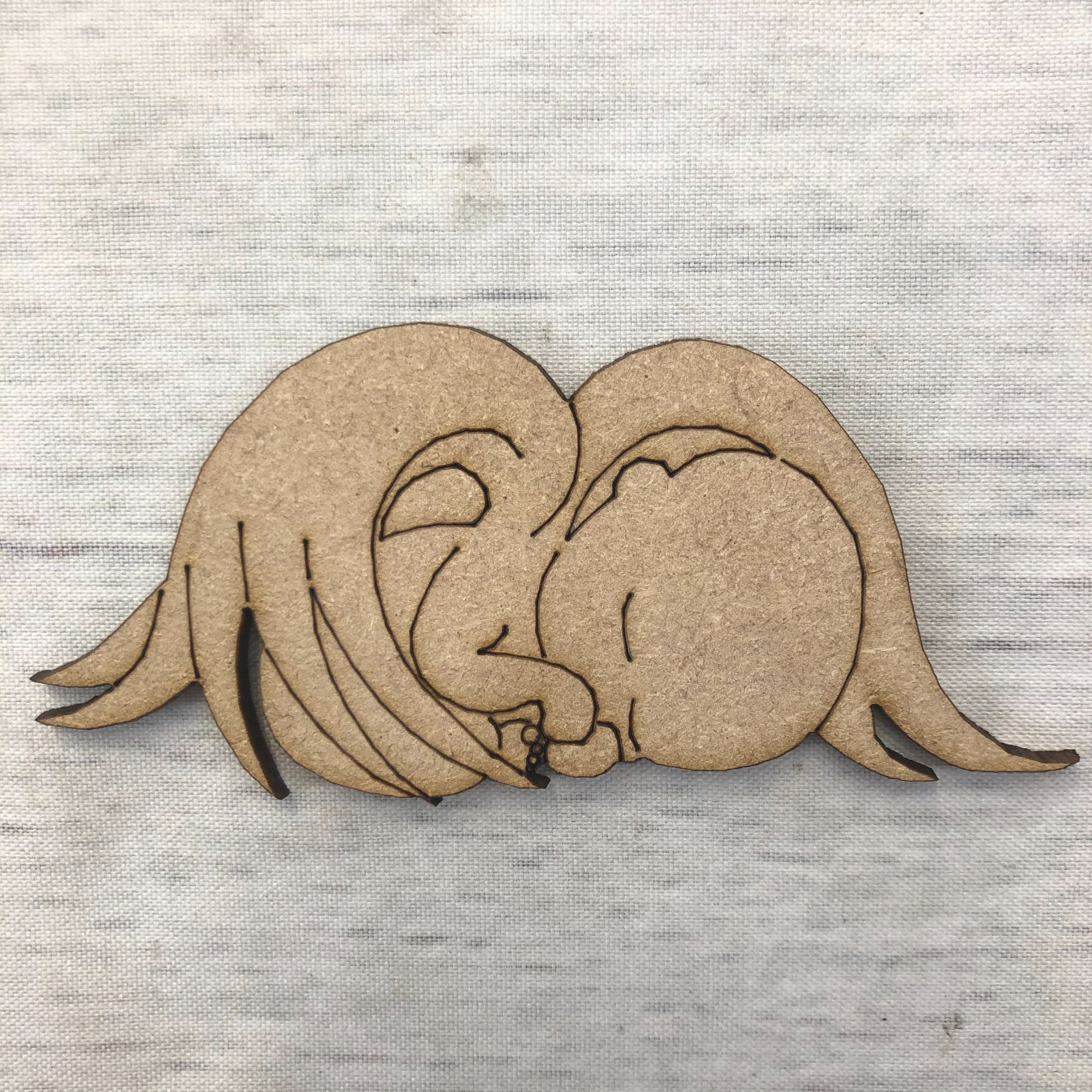 Baby Angel - engraved Wooden Craft Shape