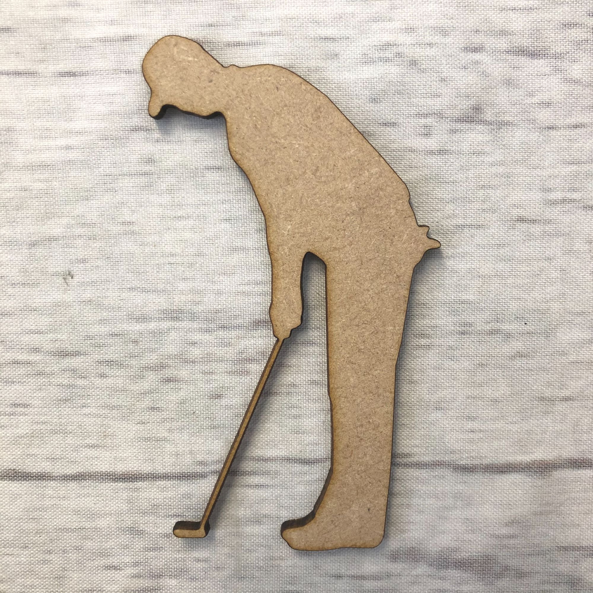 Golfer Wooden Craft Shape
