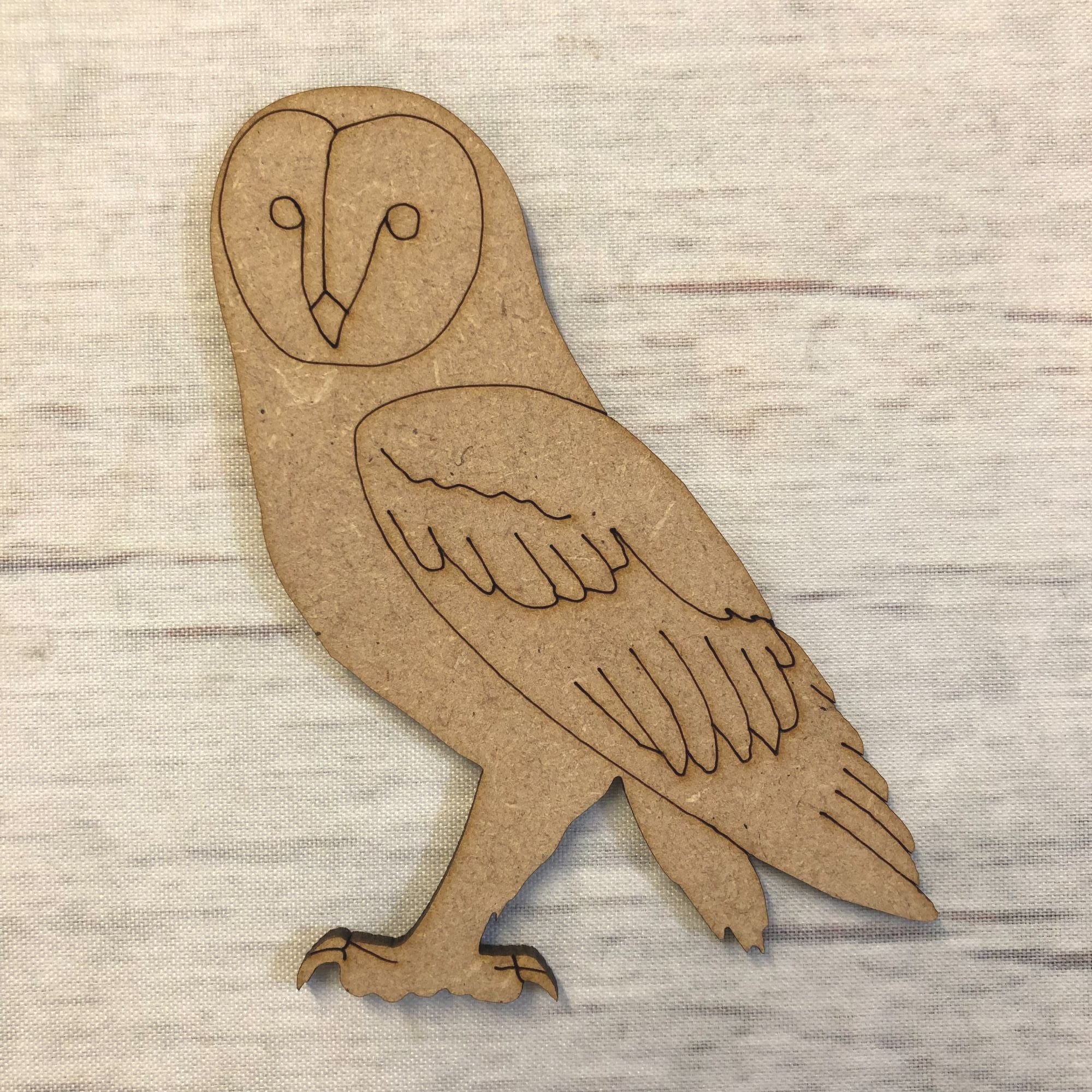 Owl 2 - engraved Wooden Craft Shape