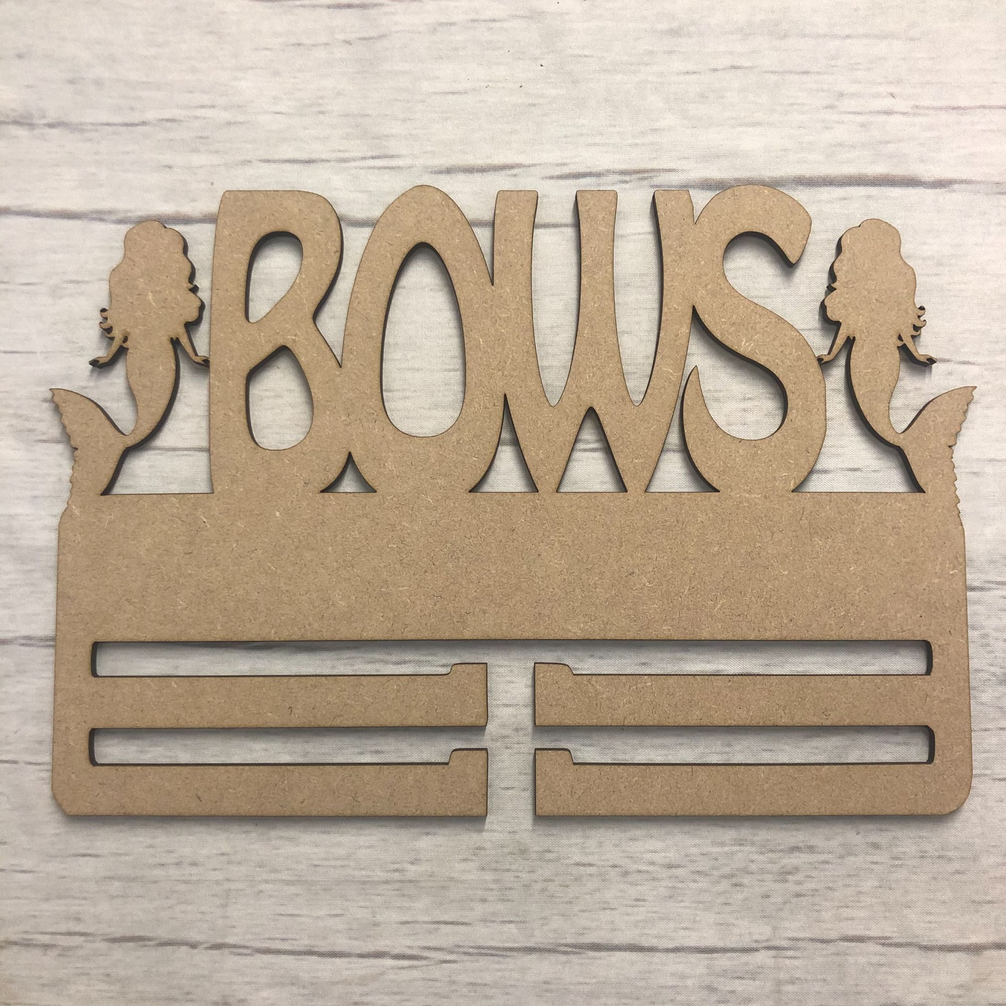 Bow Hanger - Mermaid Wooden Craft Shape