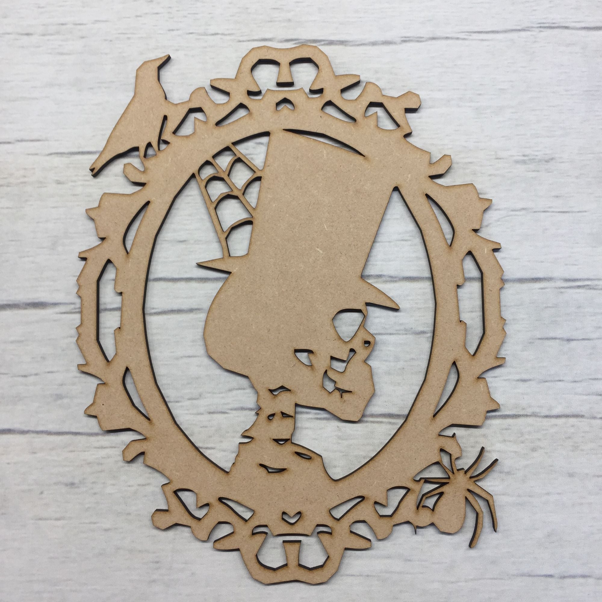 Halloween Scary skull door plaque Wooden Craft Shape