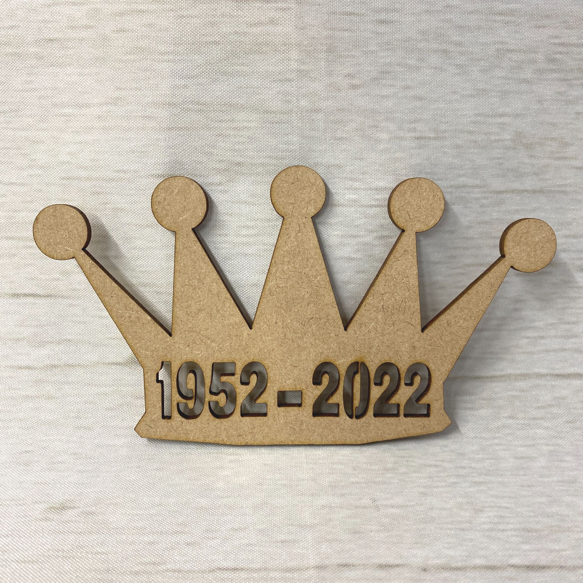 Jubilee Crown Wooden Craft Shape