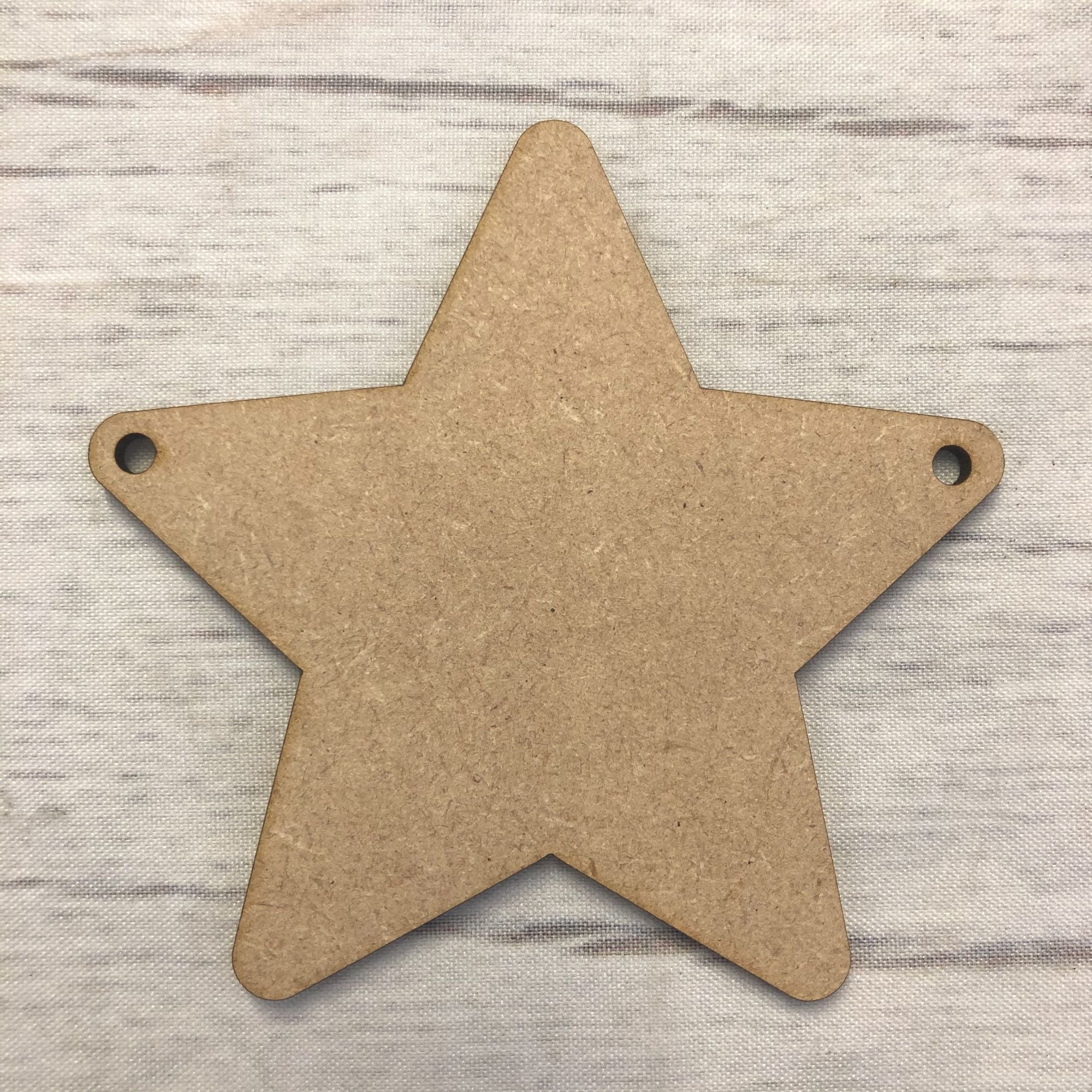 Bunting - Rounded Star Wooden Craft Shape