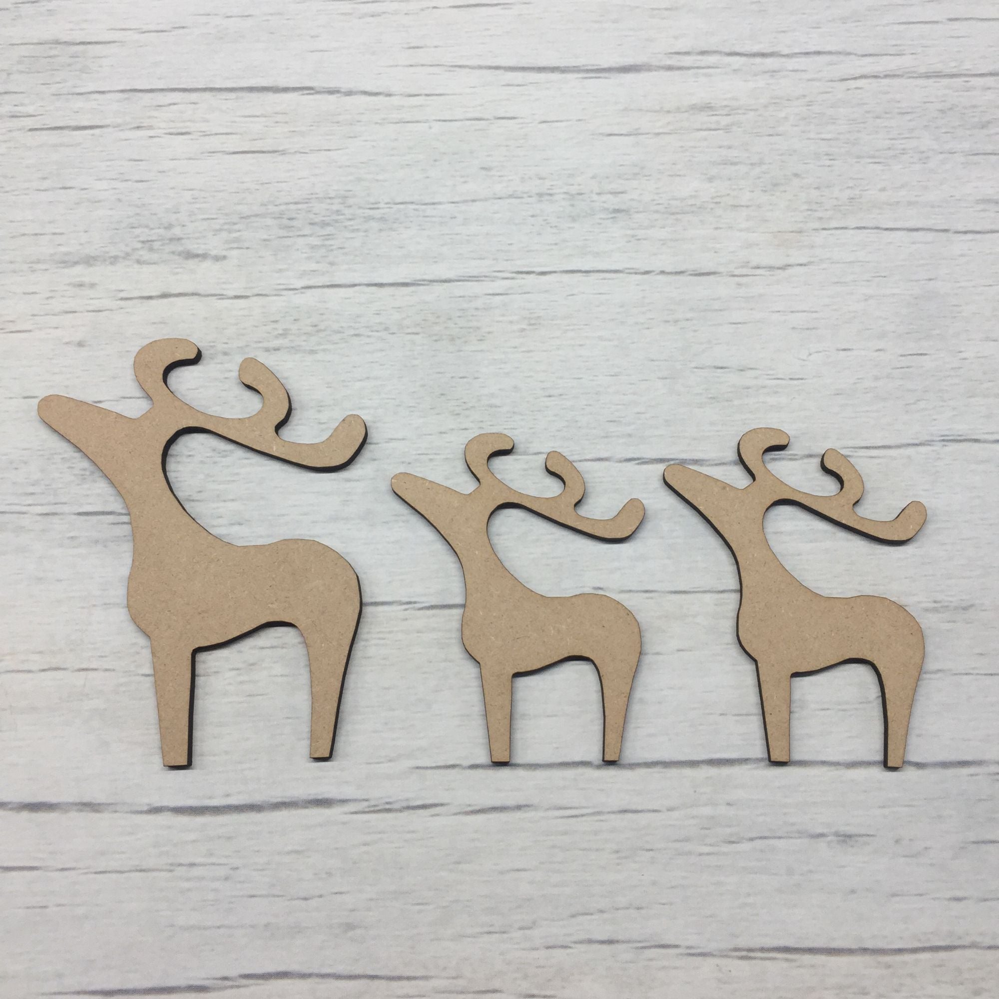 Stargazing Christmas reindeer set Wooden Craft Shape