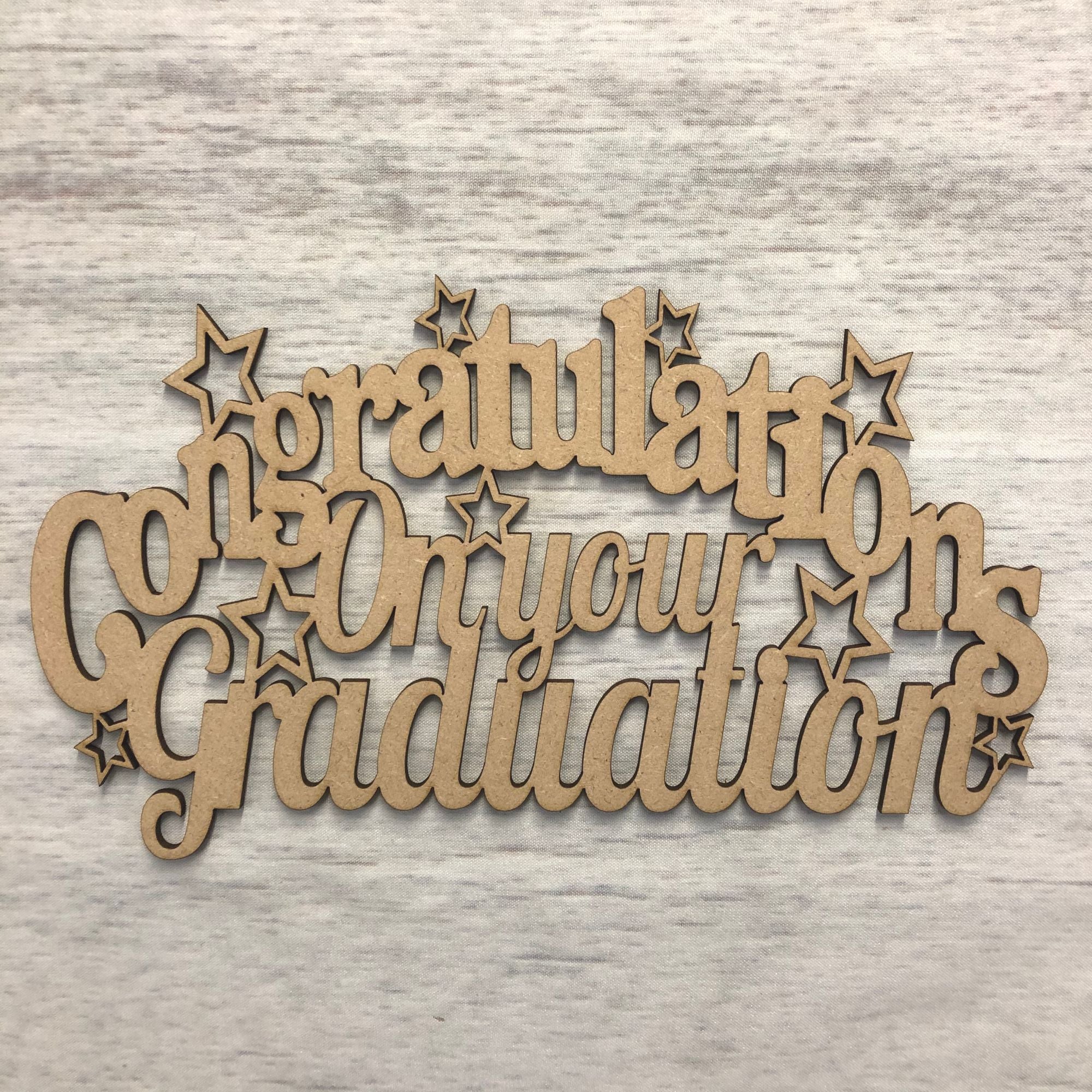 Graduation' wall plaque Wooden Craft Shape