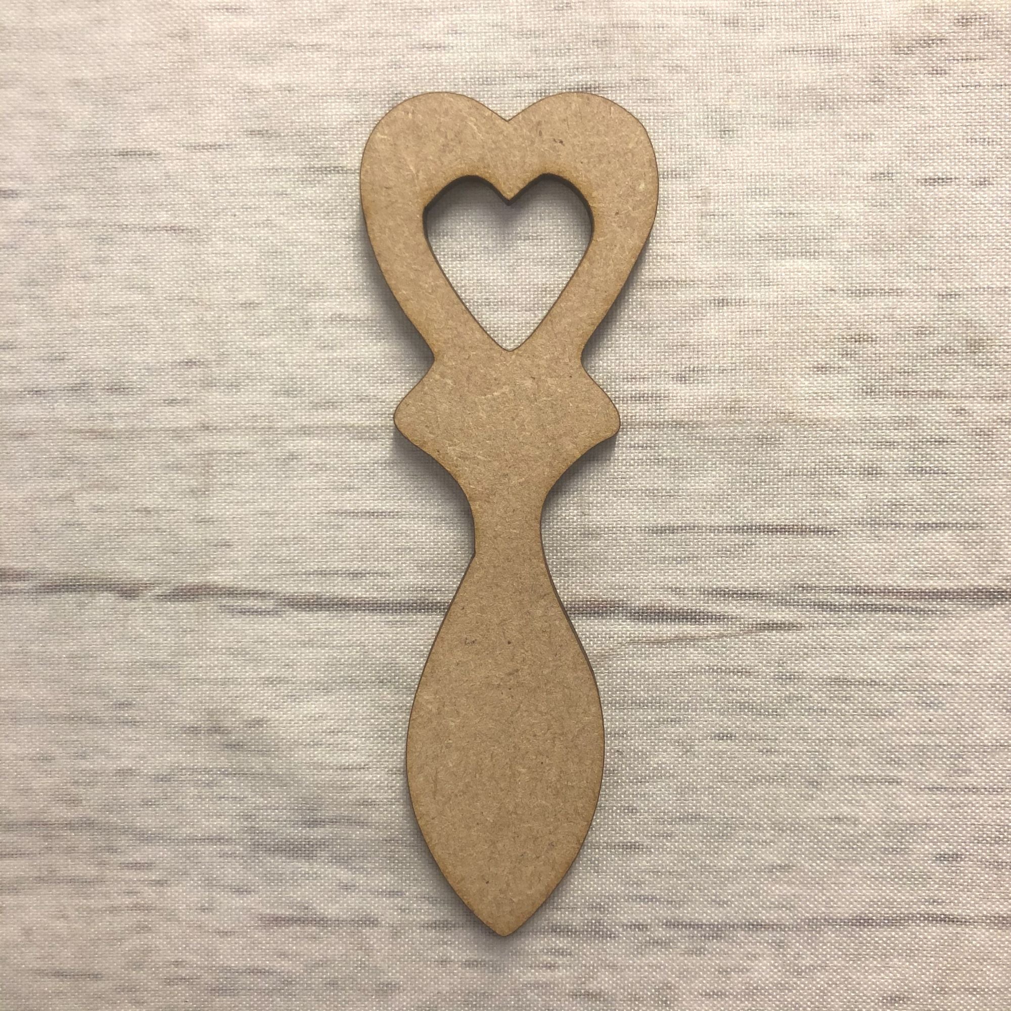 Welsh Love Spoon Wooden Craft Shape