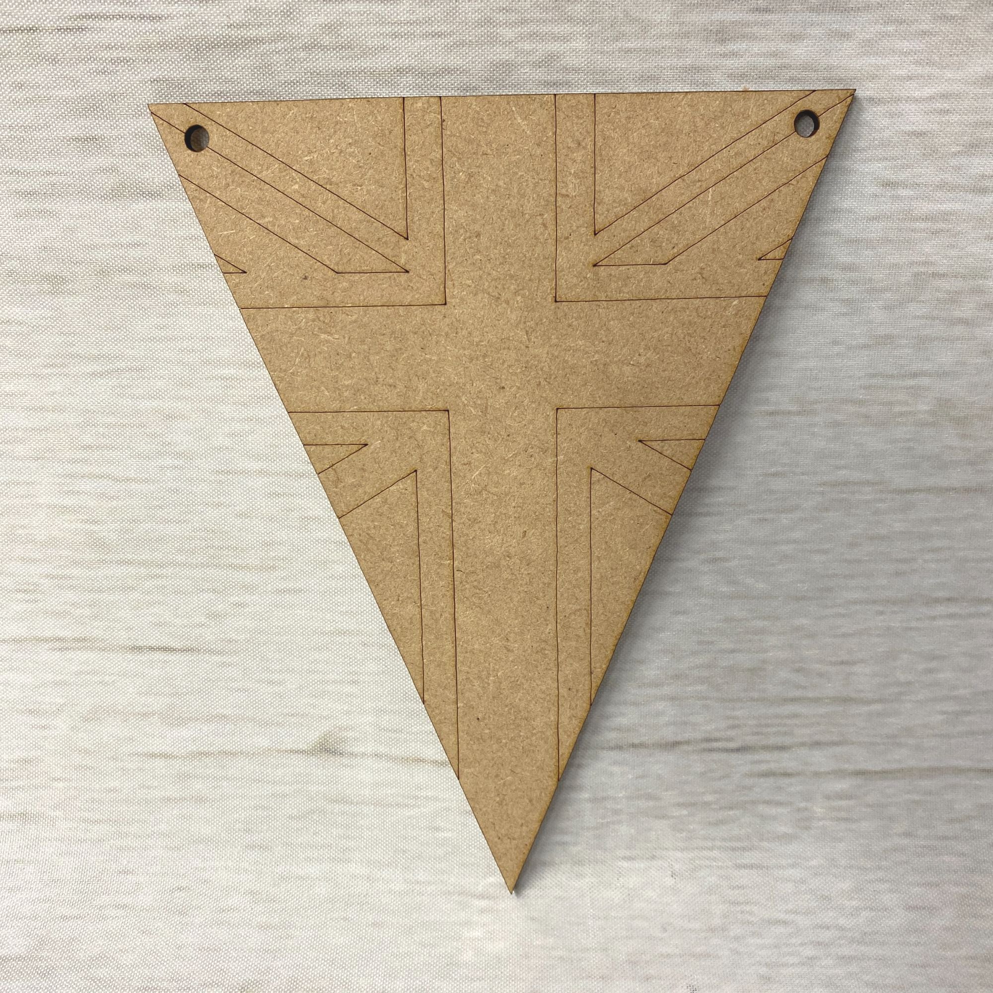 Bunting -Flag Union Jack Wooden Craft Shape