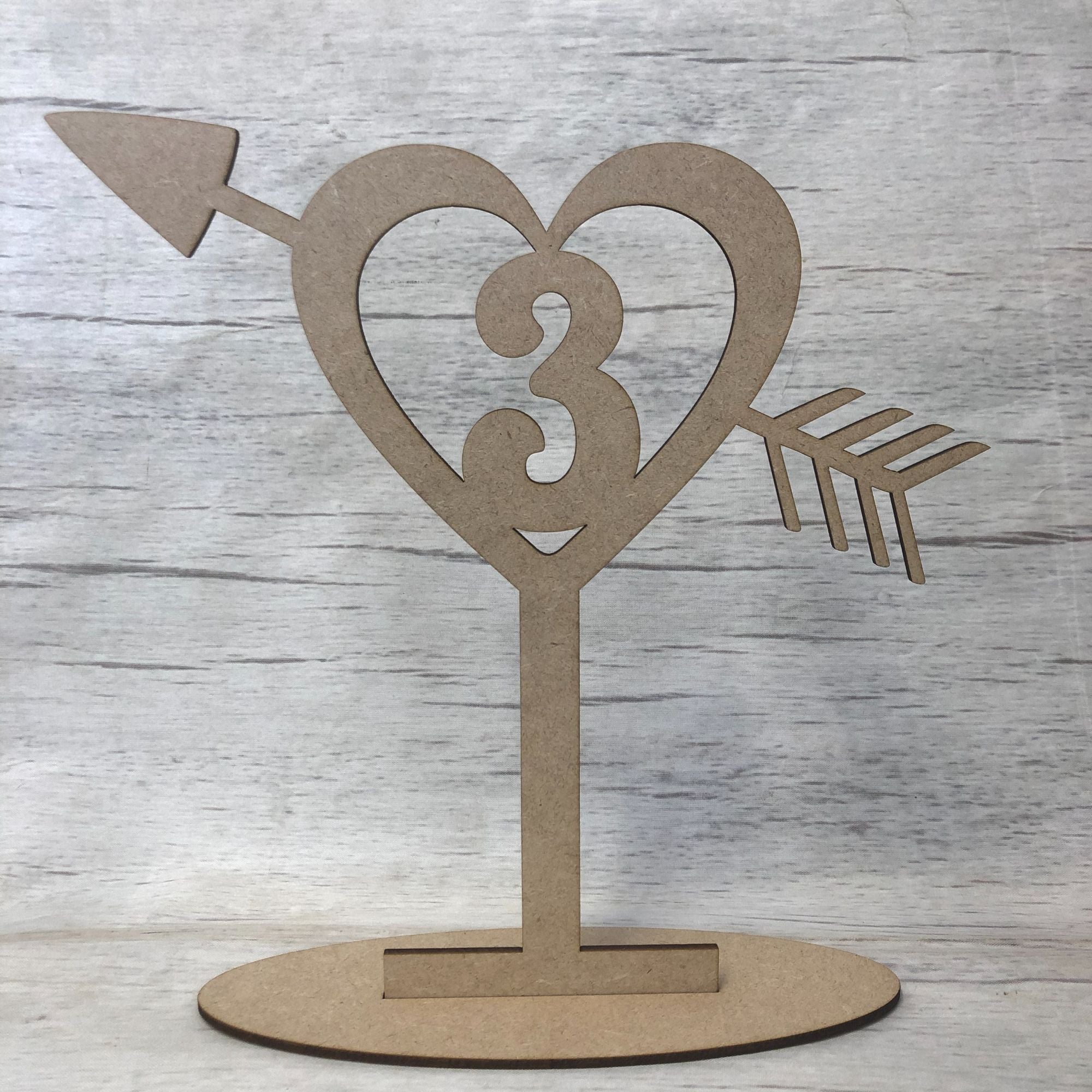 Table Number - personalised Wooden Craft Shape