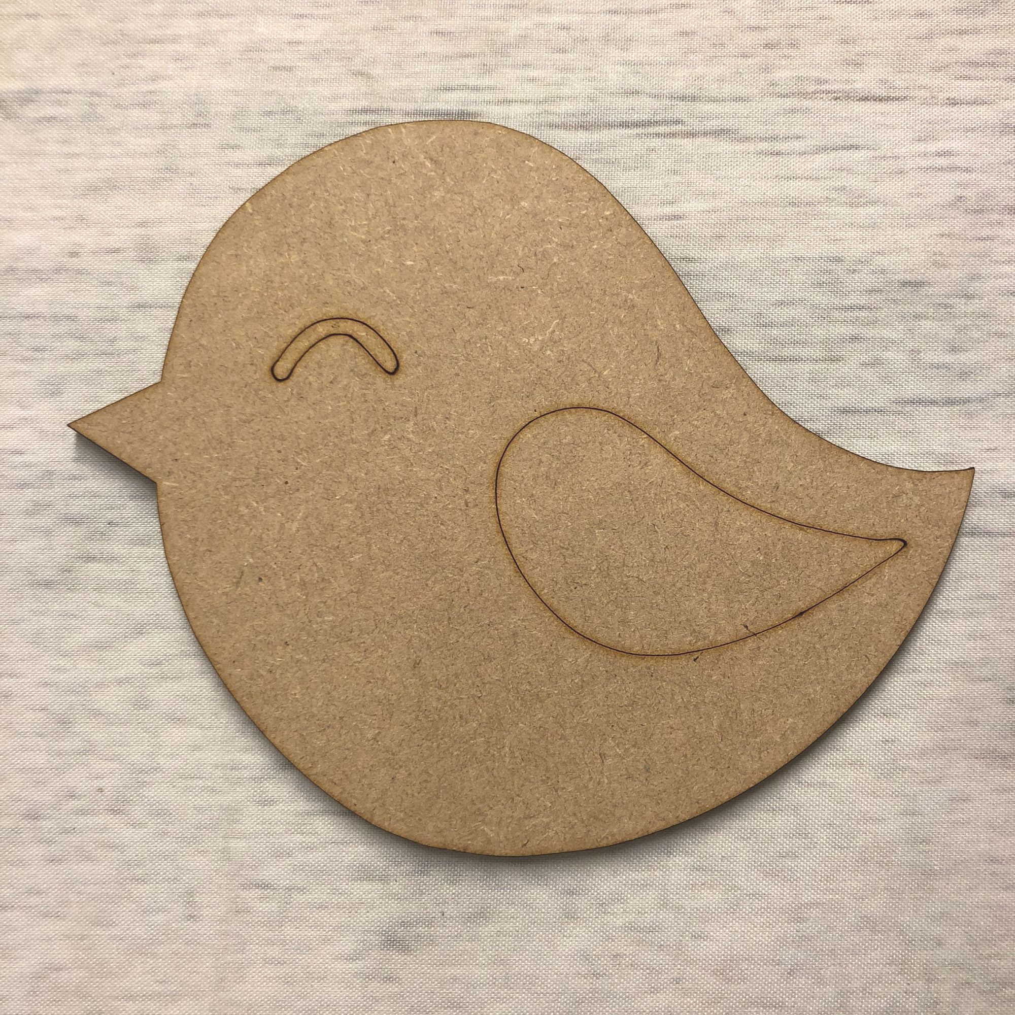 Chick 1 - Engraved Wooden Craft Shape