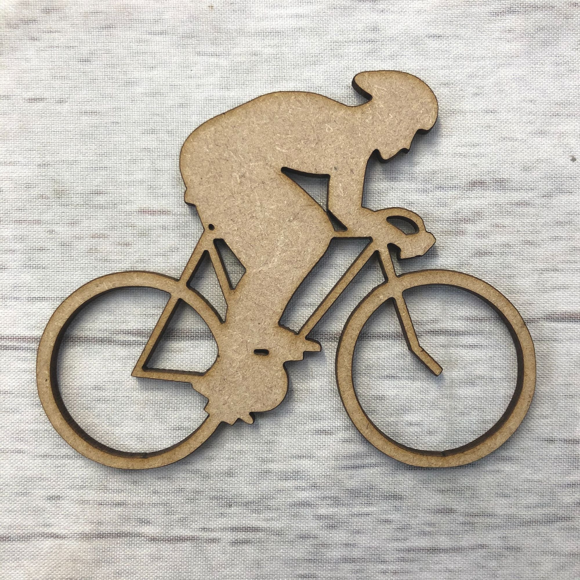 Bike Racer Wooden Craft Shape