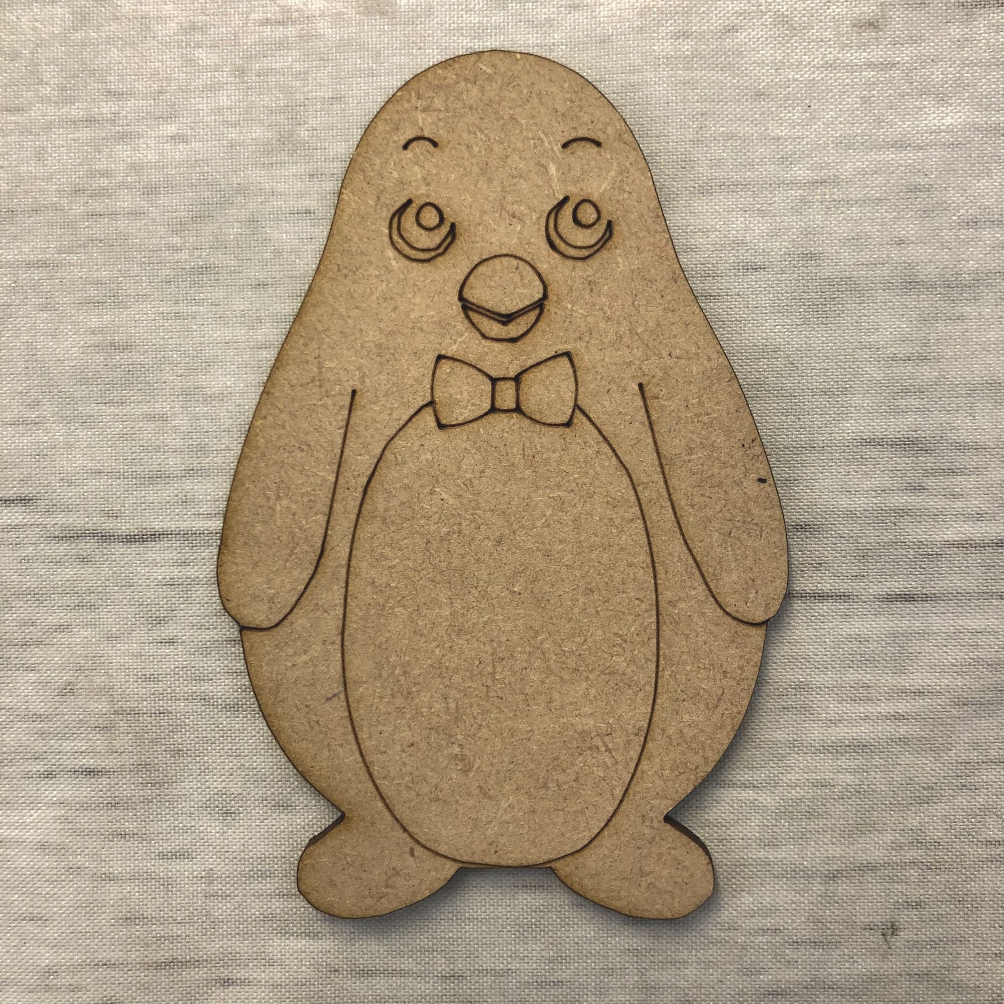 Penguin 3 - engraved Wooden Craft Shape