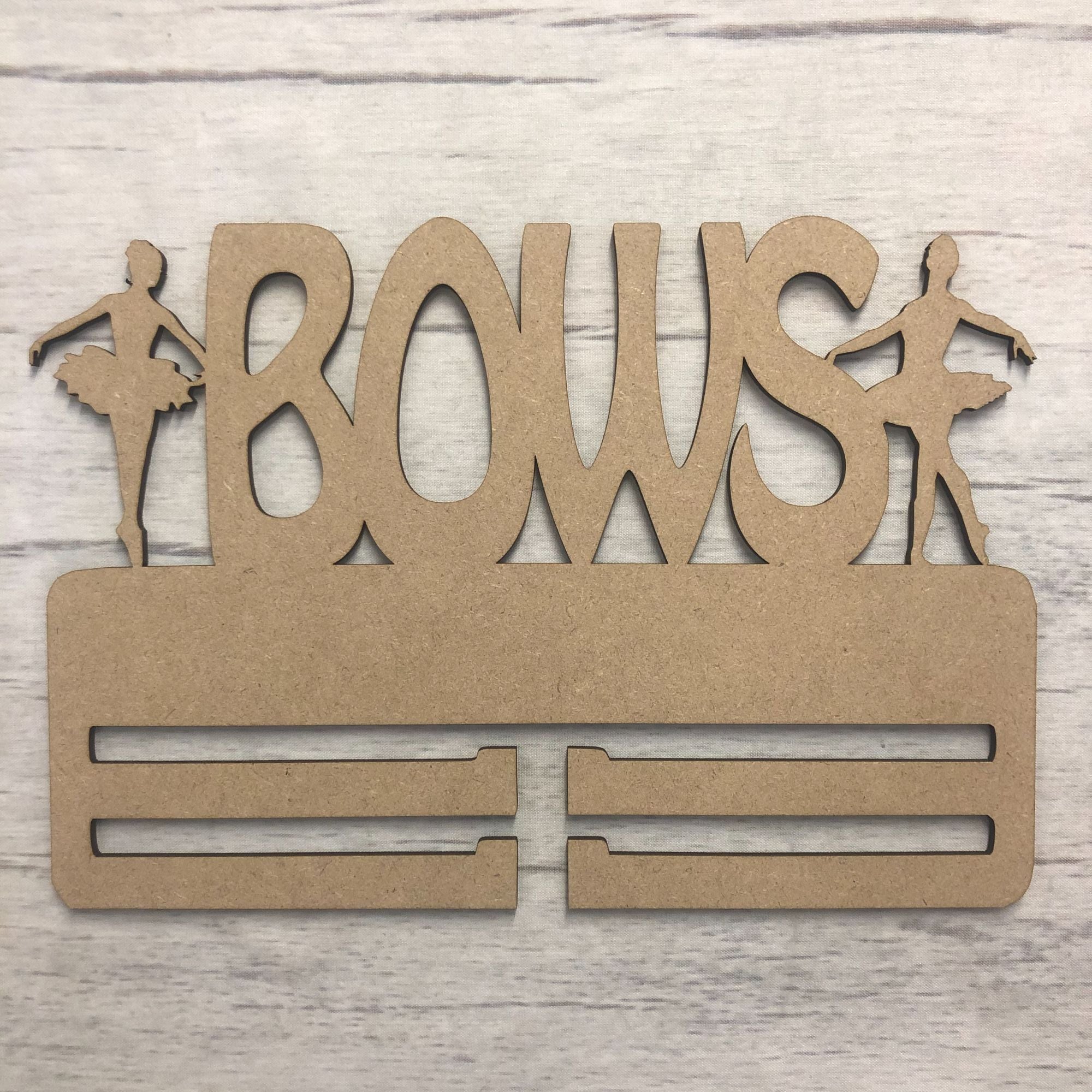 Bow Hanger - Ballerina Wooden Craft Shape
