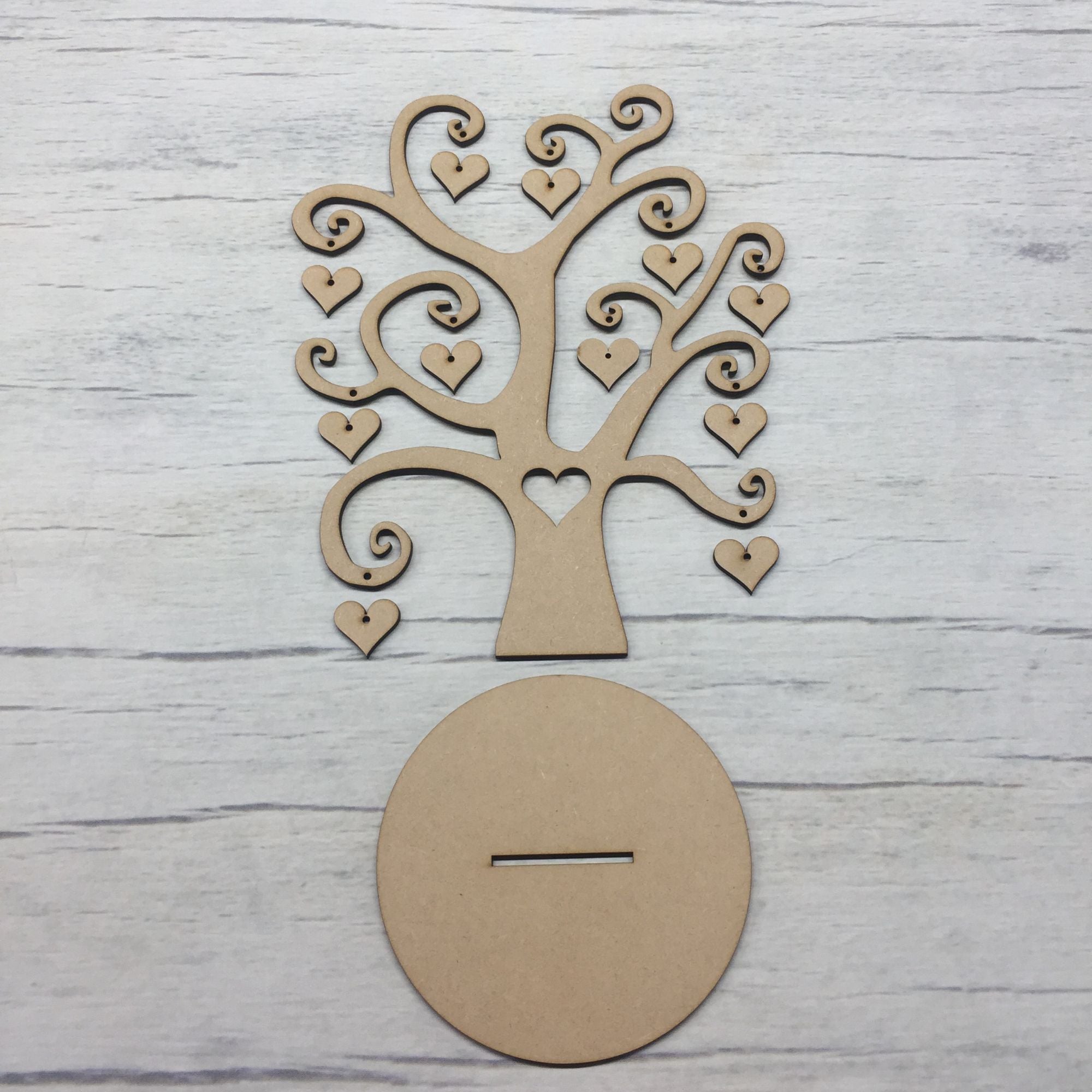 Decorative Family Tree 3 - Freestanding Wooden Craft Shape