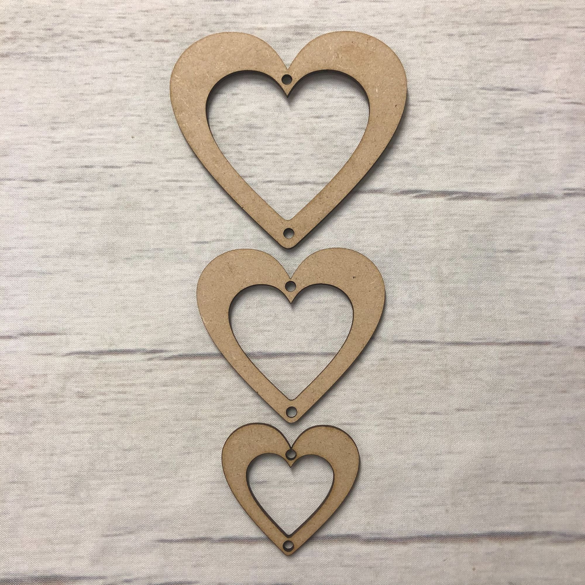 Hanging Hearts - set of 3