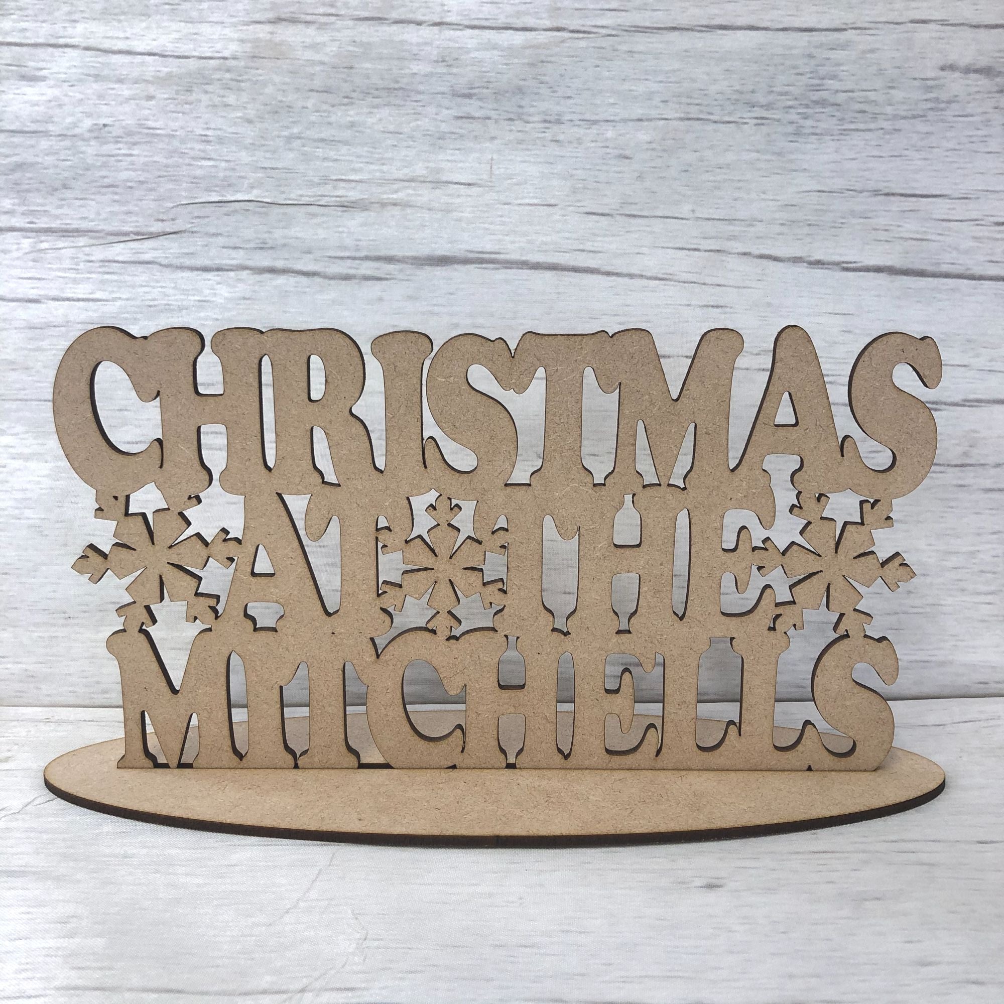 Christmas at the sign - customised - freestanding