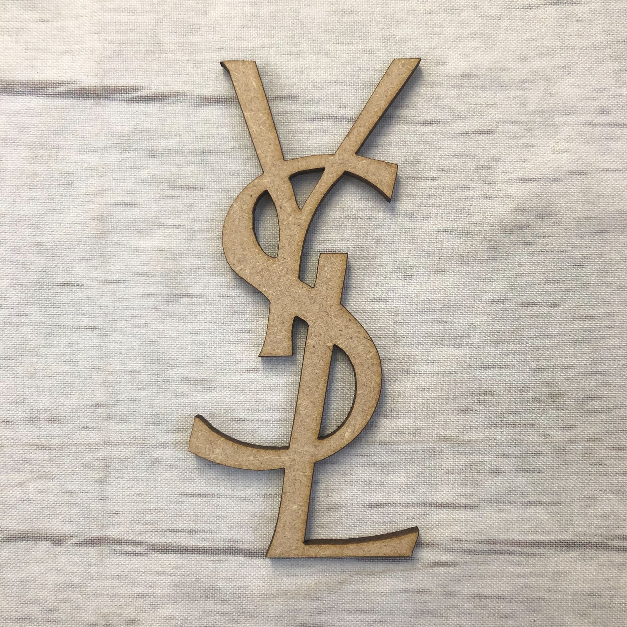 YSL Logo Wooden Craft Shape