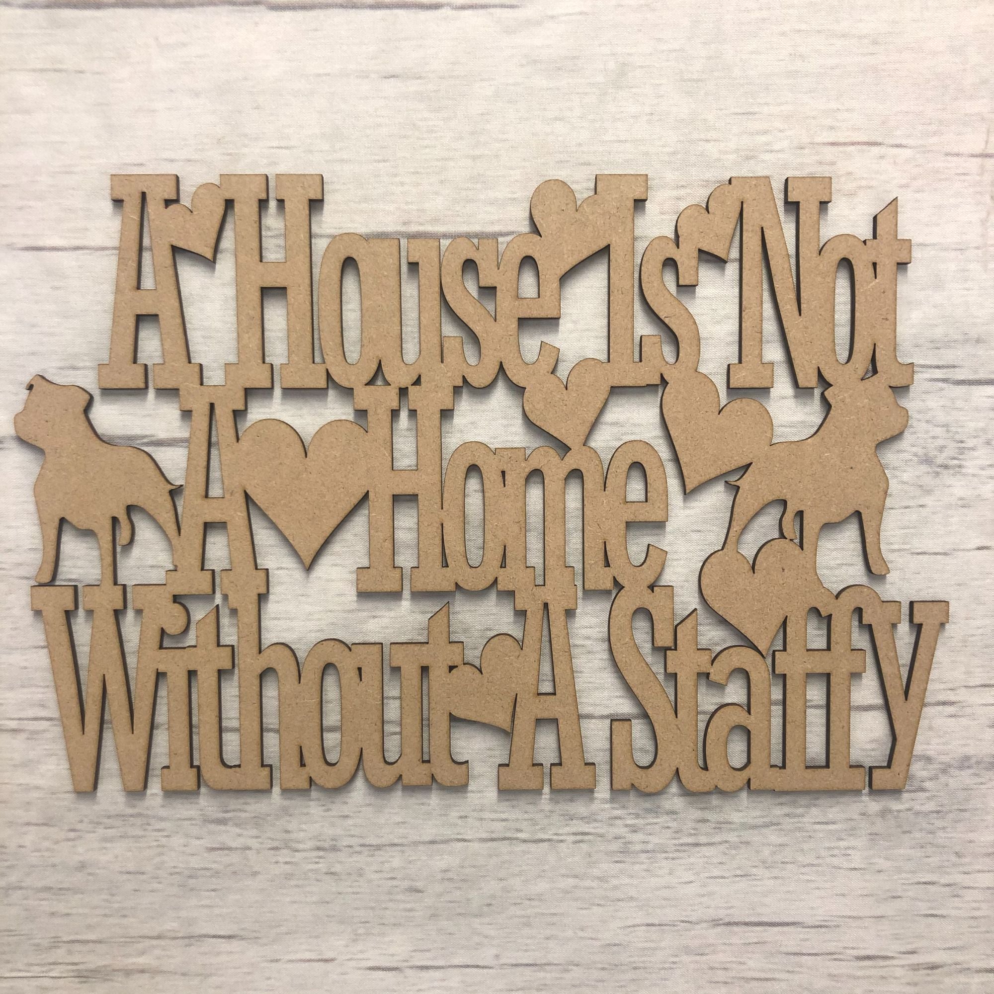 Doggy wall plaque - customised Wooden Craft Shape