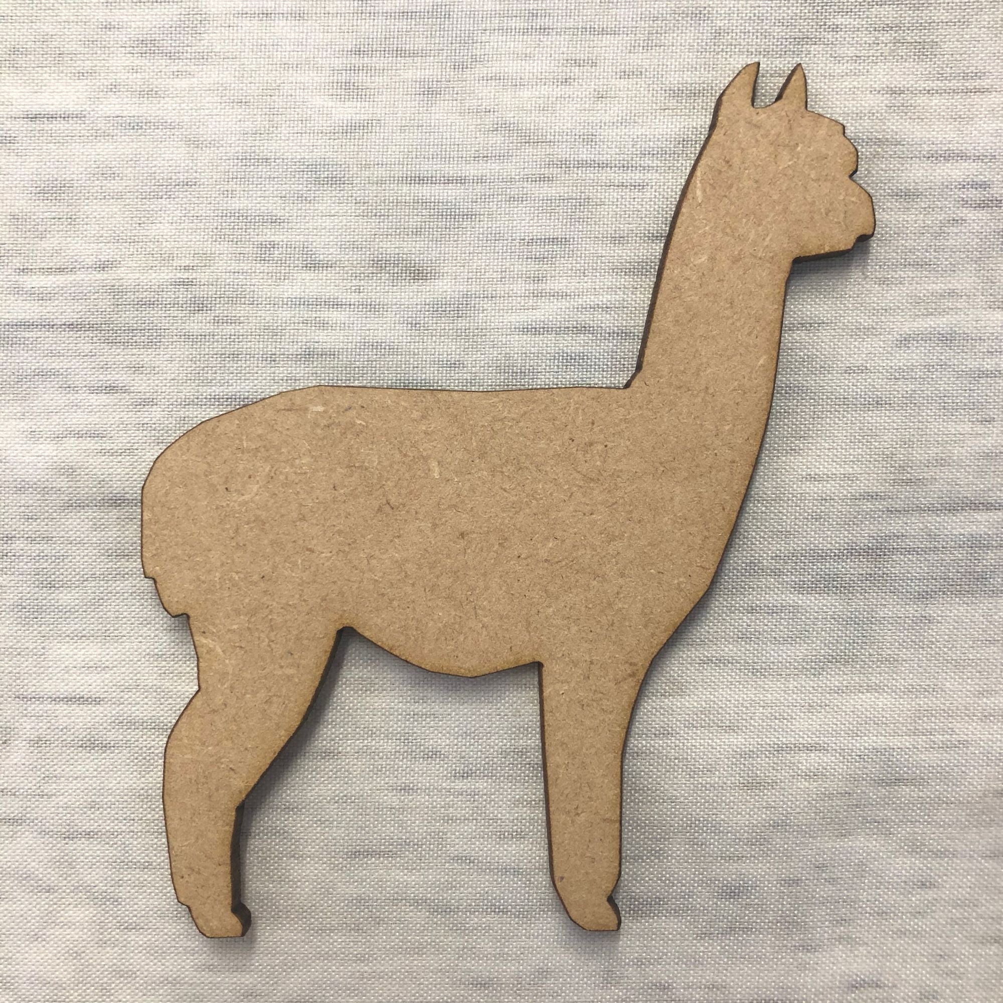 Alpaca Wooden Craft Shape