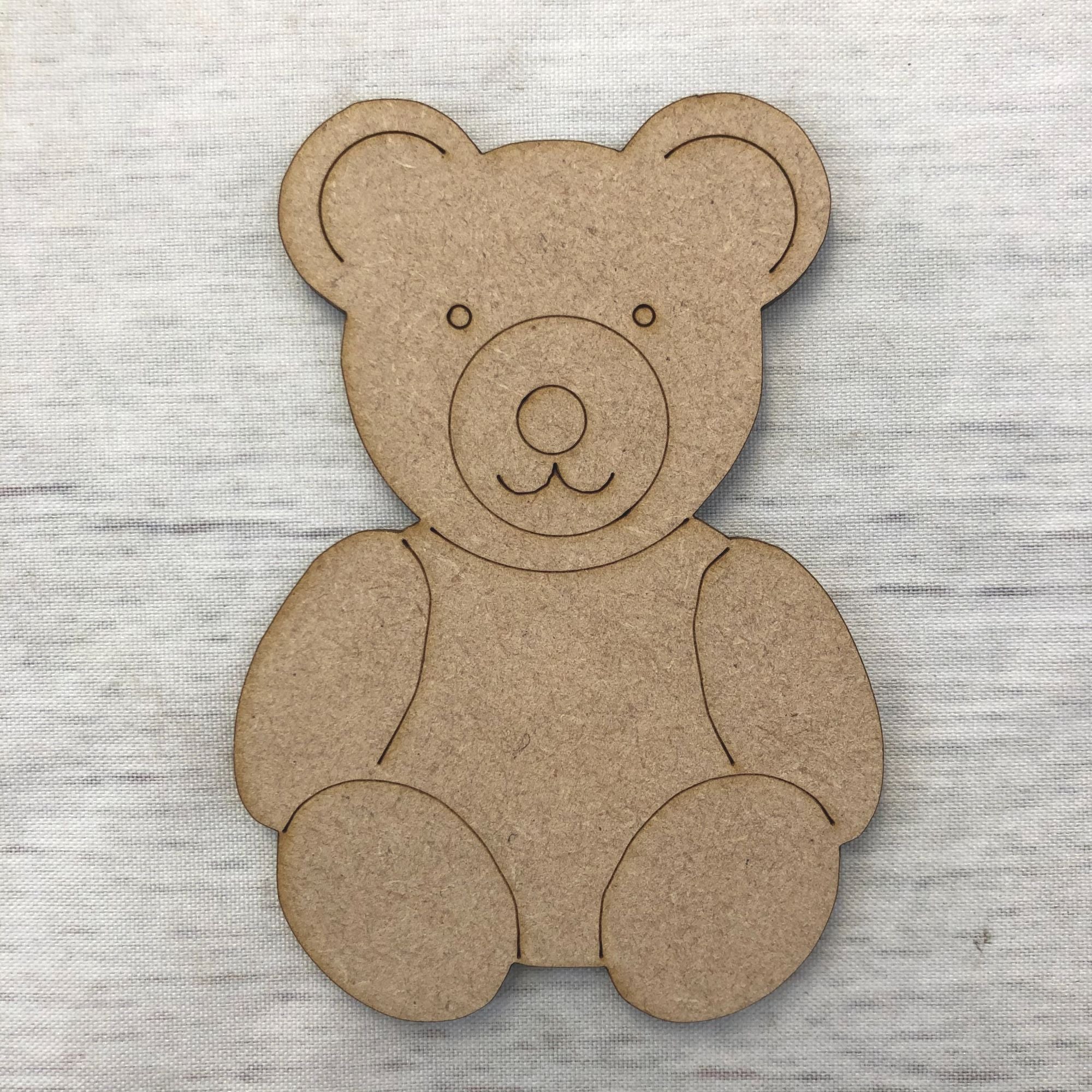 Teddy Bear 2 - engraved Wooden Craft Shape