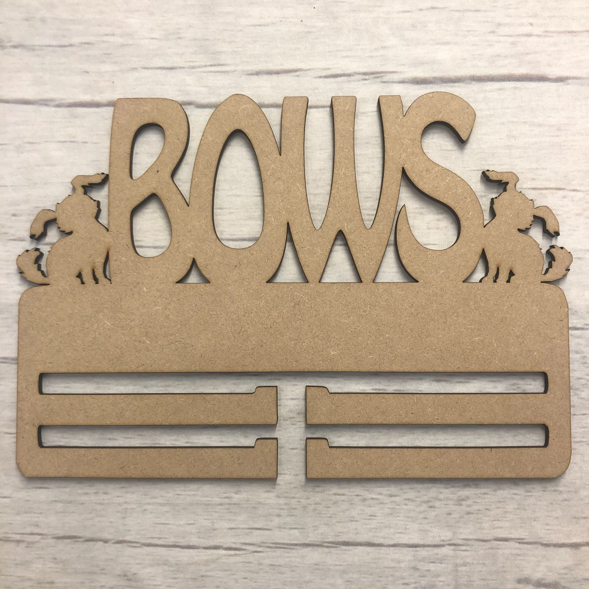 Bow Hanger - Puppy Wooden Craft Shape