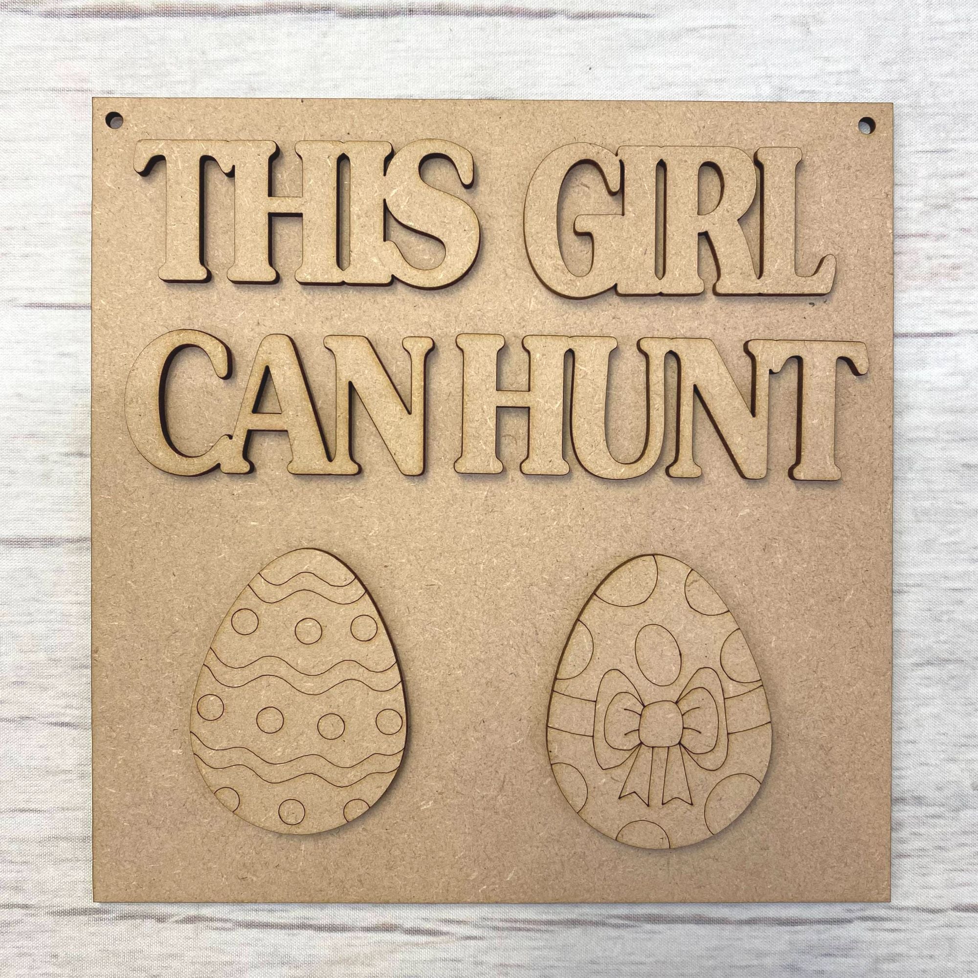 This Girl Can plaque Wooden Craft Shape