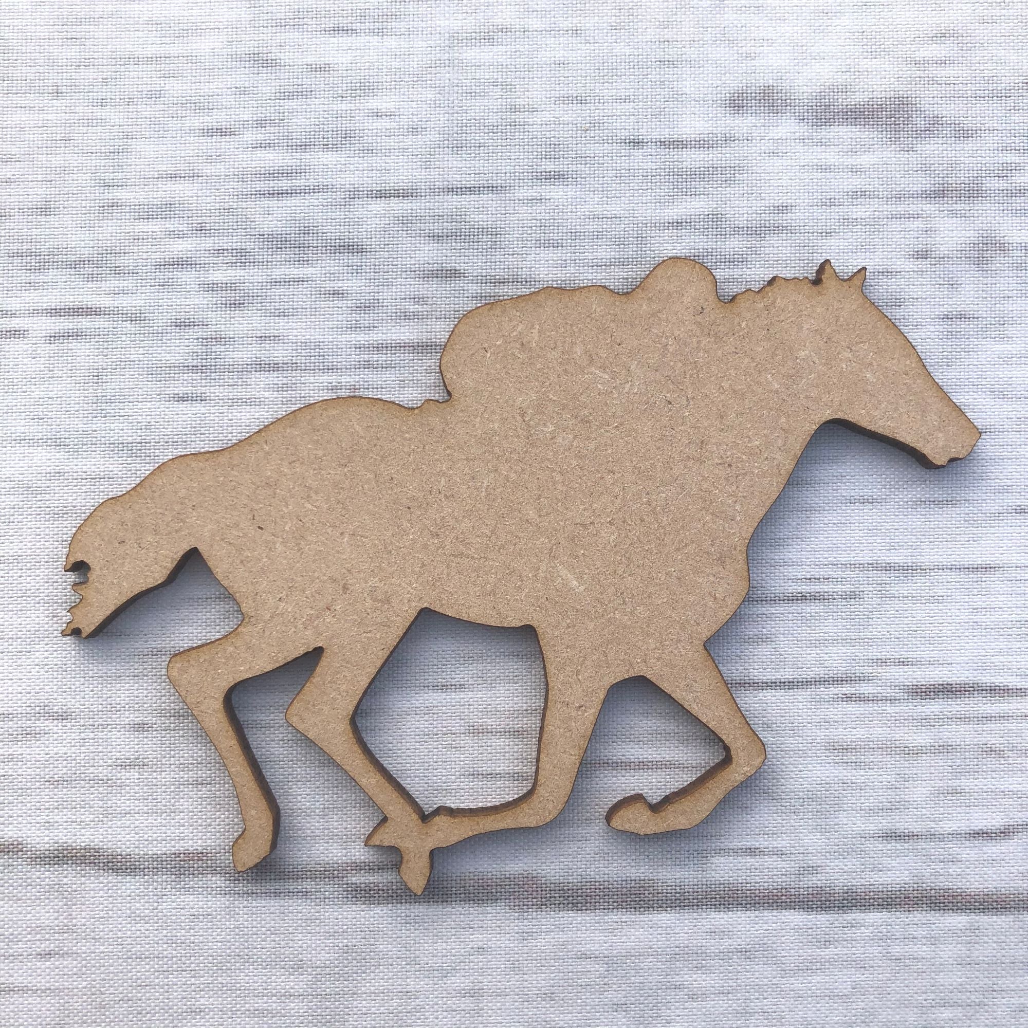 Horse 4 - Race Horse Wooden Craft Shape