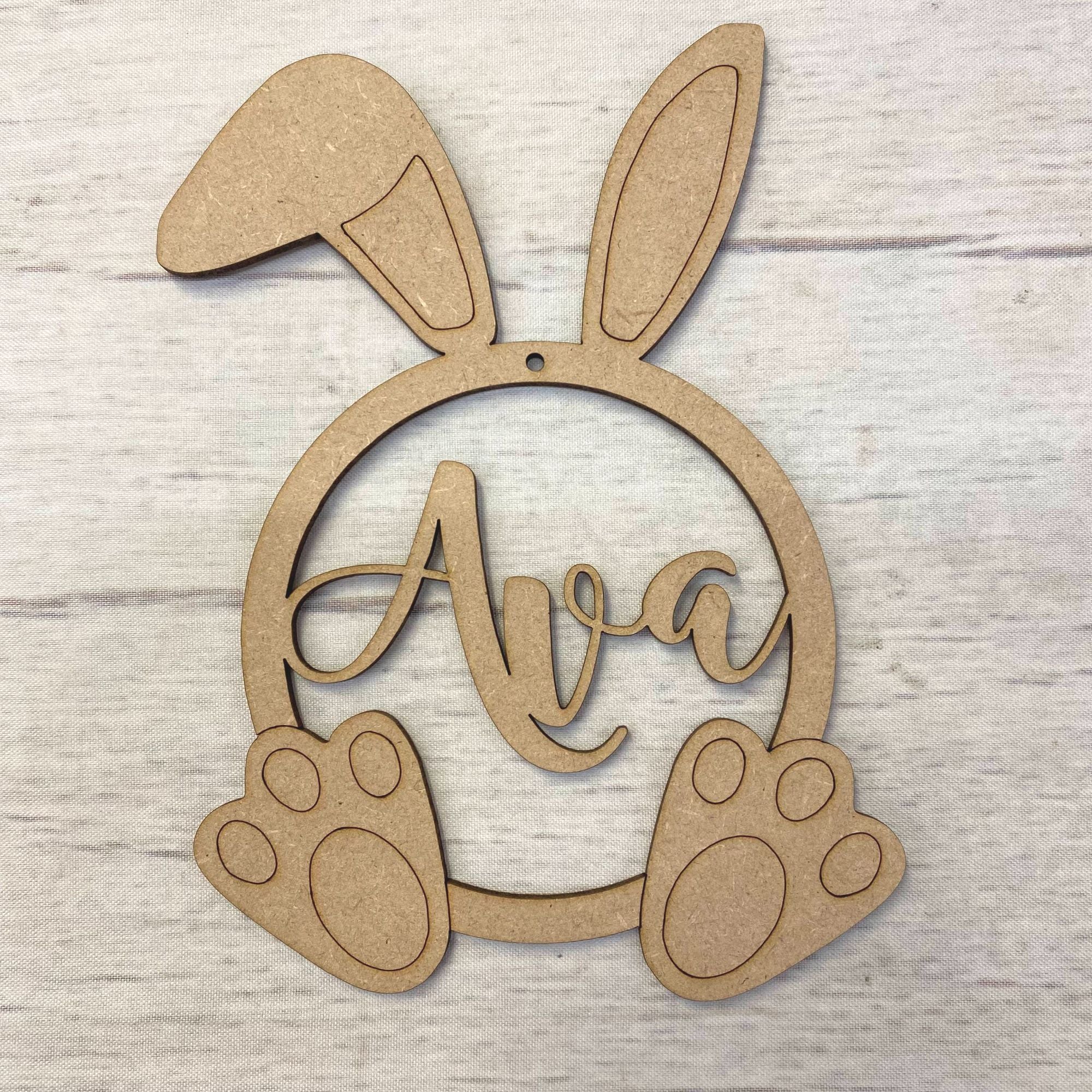 Bunny - Personalised Easter Wooden Craft Shape