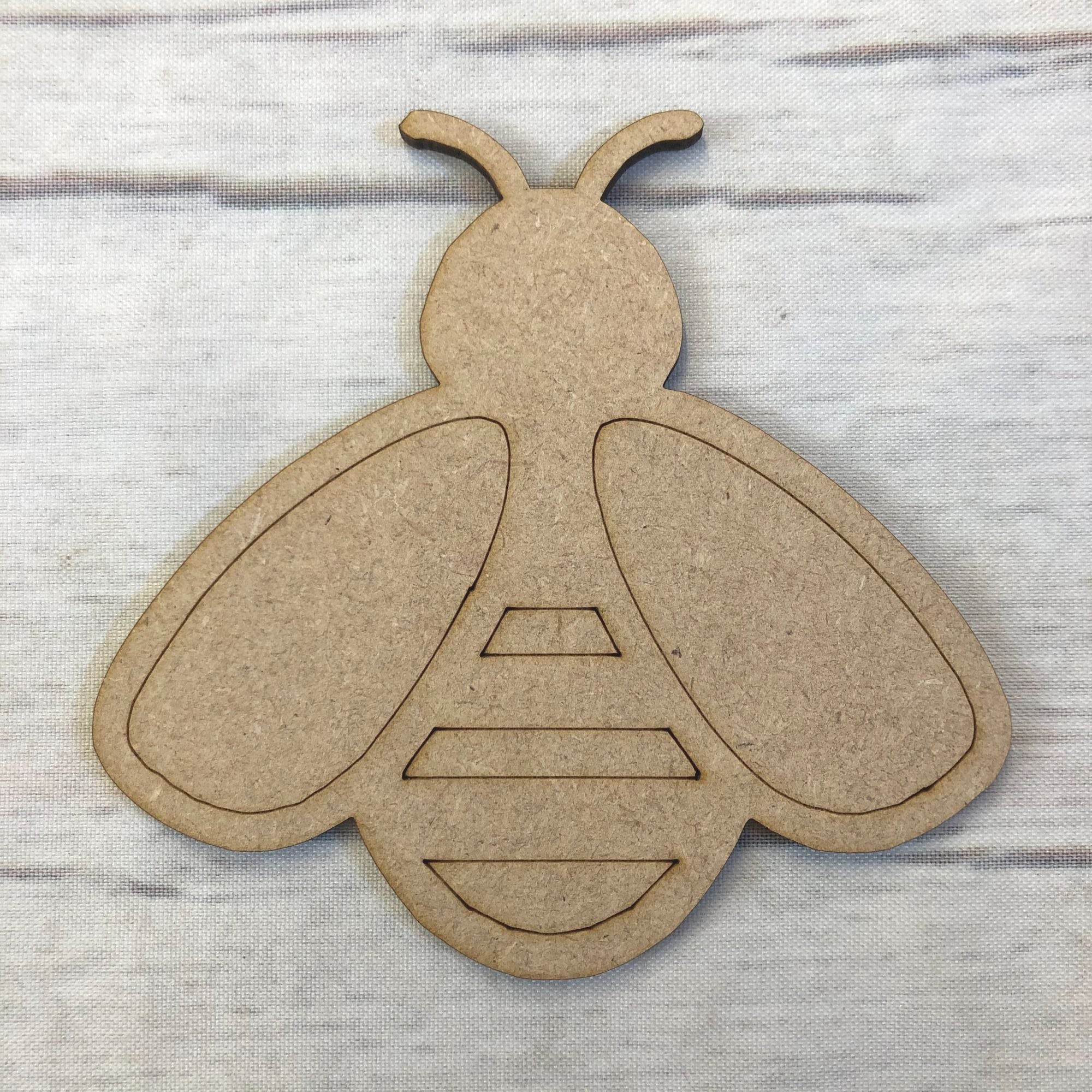 Bee- engraved Wooden Craft Shape