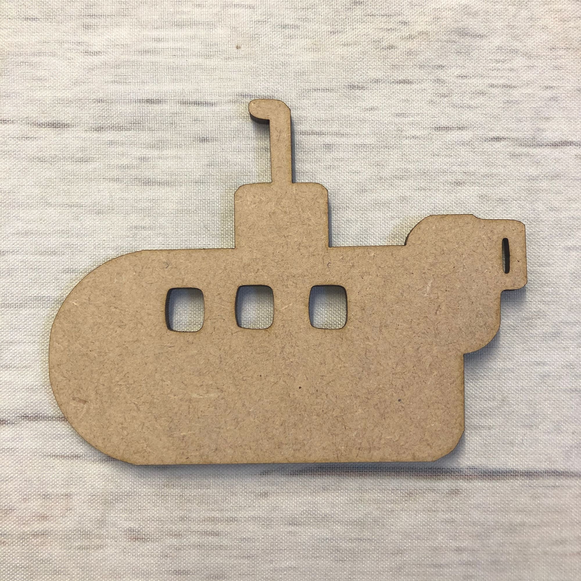 Submarine Wooden Craft Shape