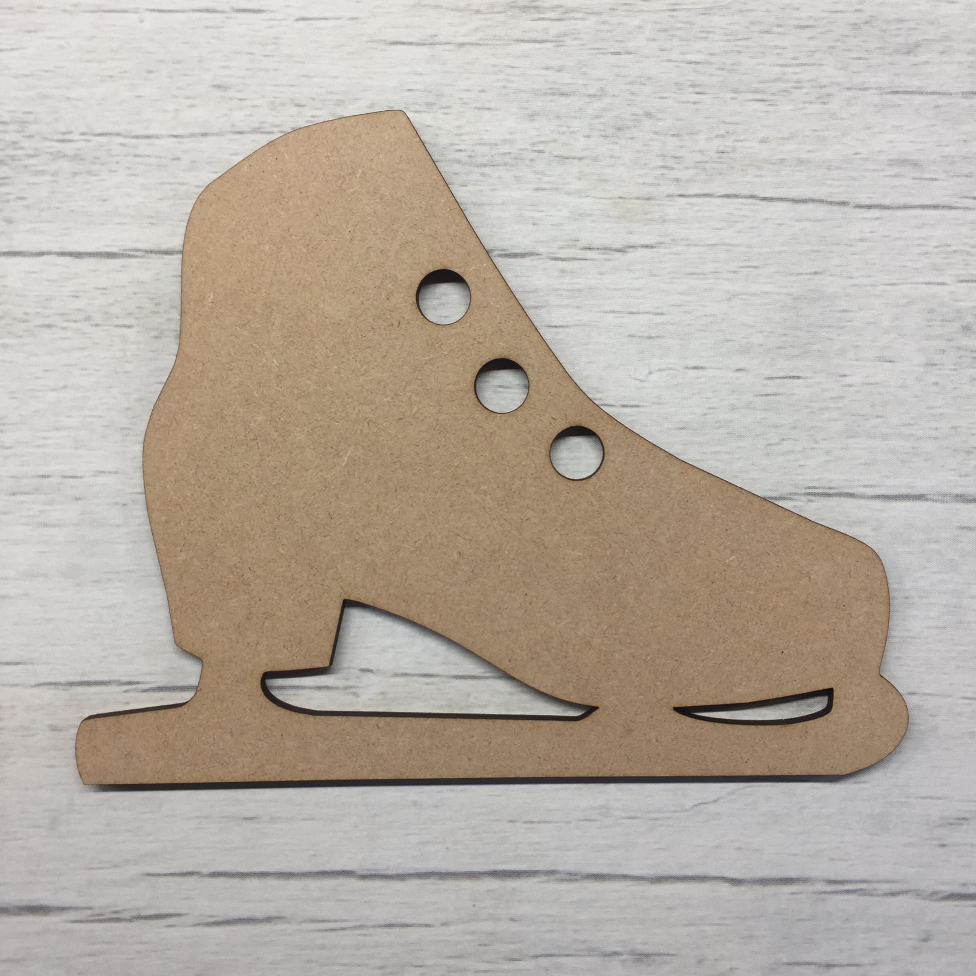 Ice Skate Wooden Craft Shape