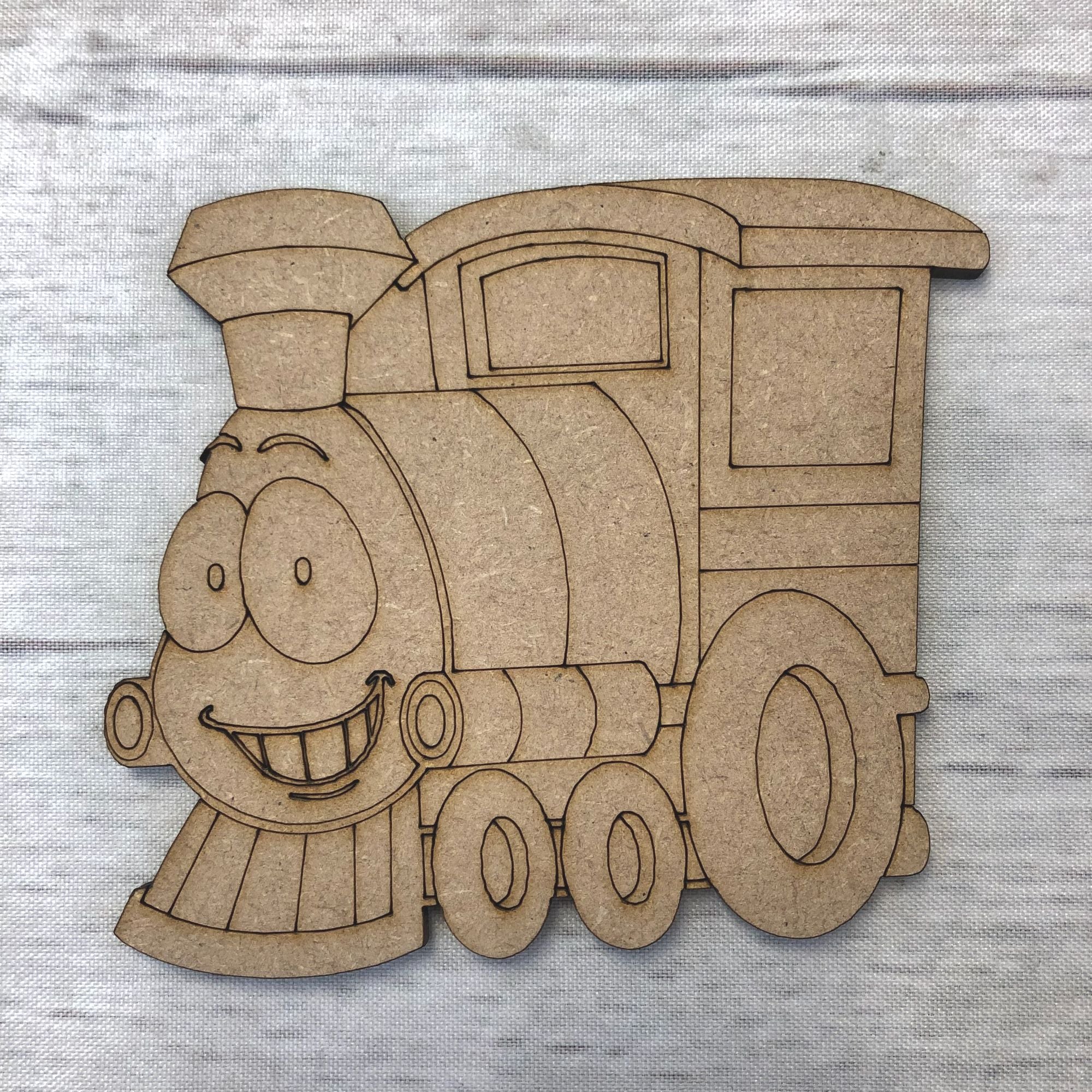 Train 1 - engraved Wooden Craft Shape