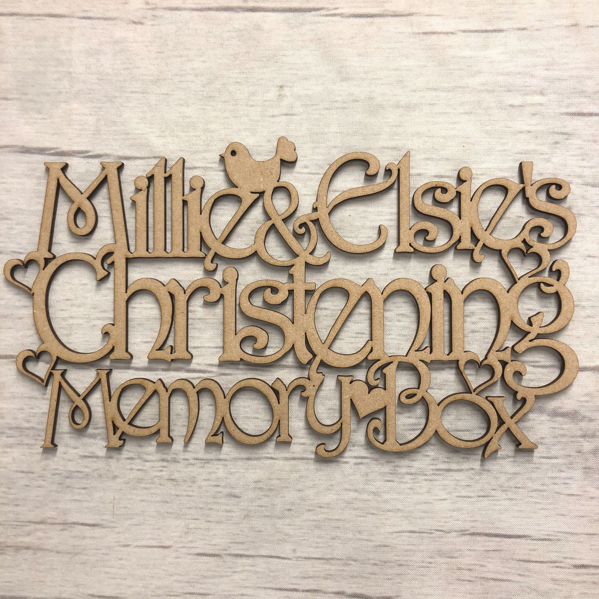 Box topper - Customised memory box Wooden Craft Shape