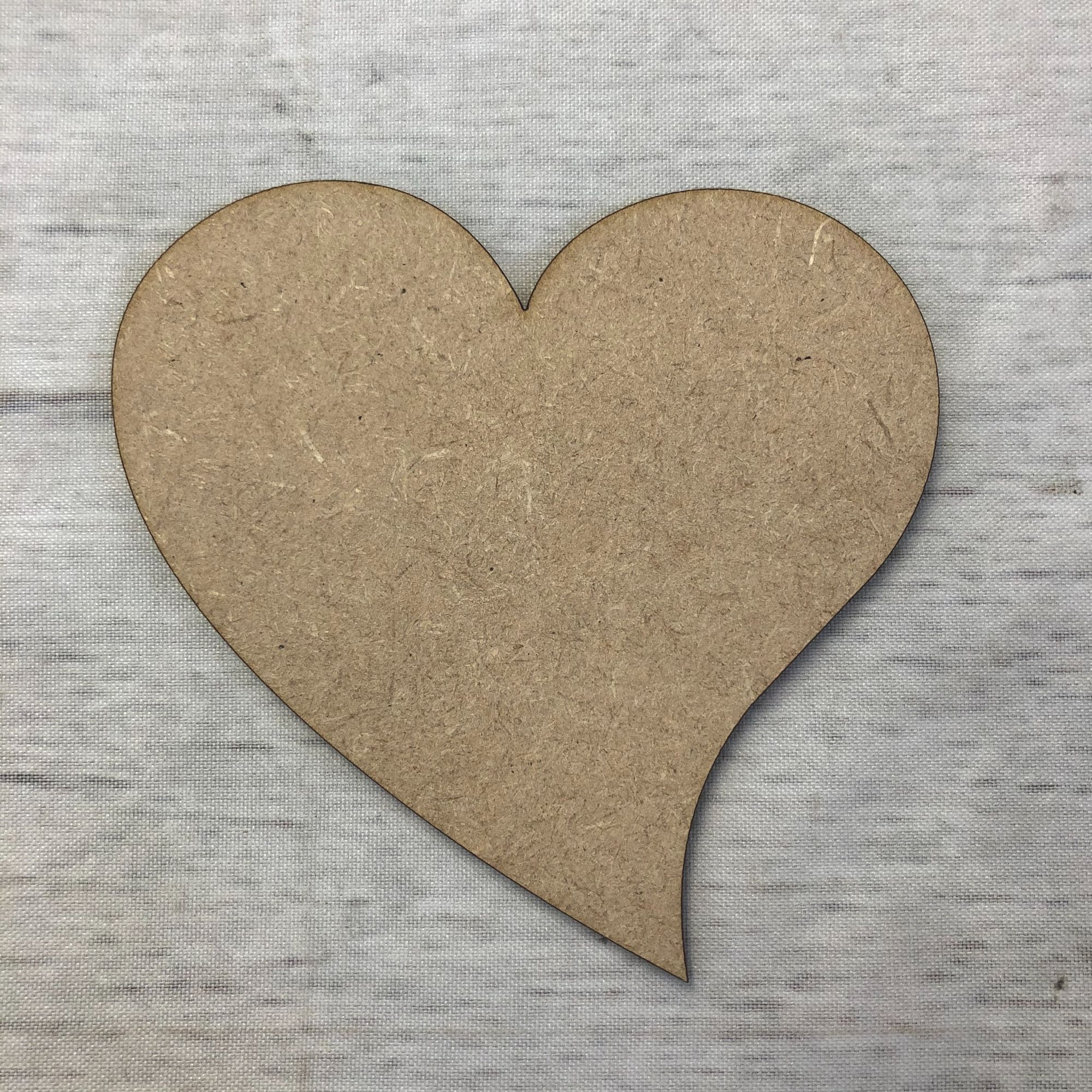 Heart 5 - Wonky Heart Wooden Craft Shape