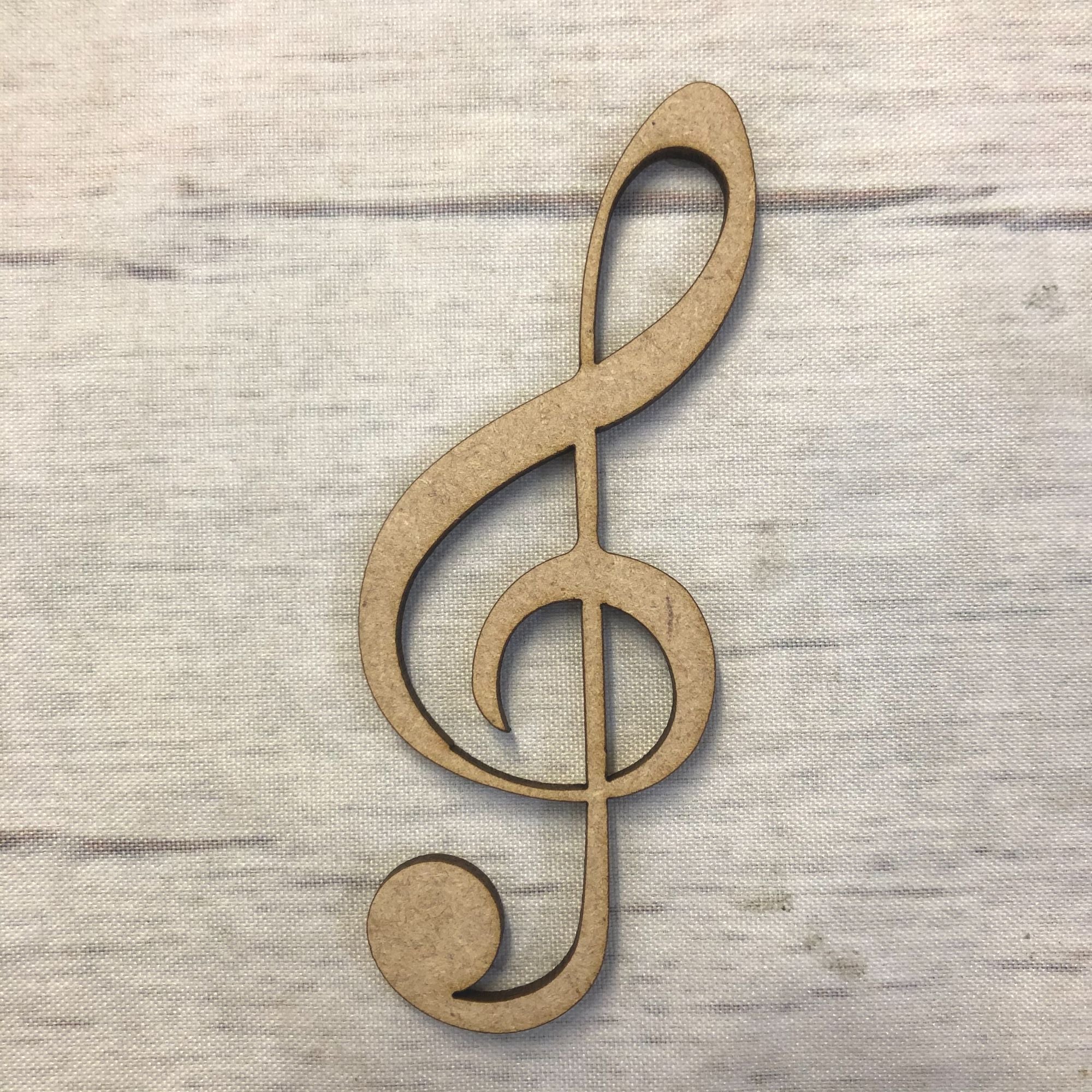 Music Note 3 Wooden Craft Shape